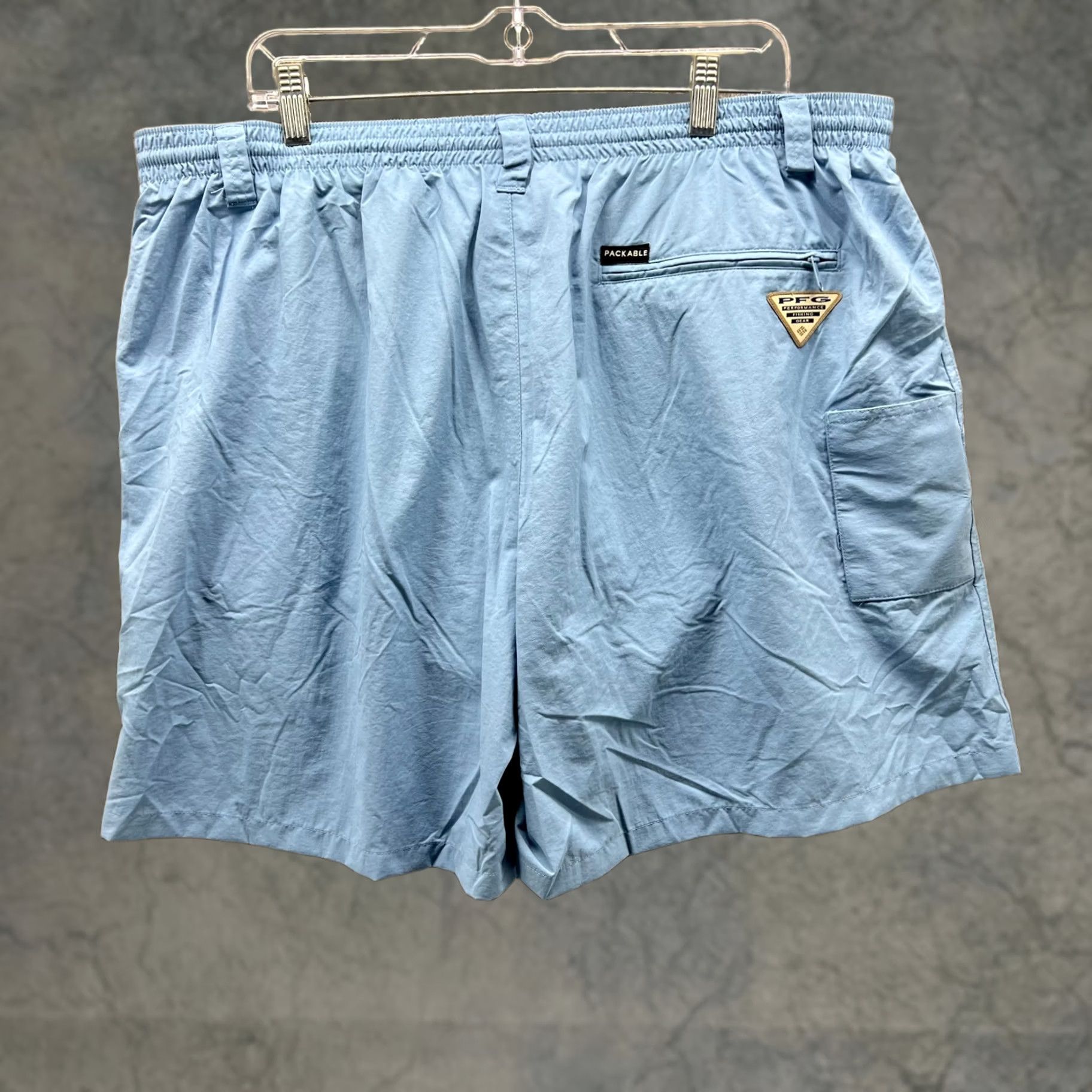 Vintage VINTAGE Columbia Shorts Mens XL Light Blue Nylon PFG Packable Quick Dry Fishing Casual Summer - Mens Size US 36 / EU 52 - 1 Thumbnail