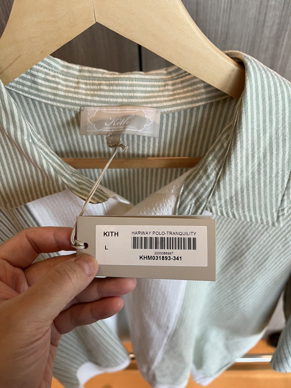 Kith Kith Harway Tranquility Green White SS Polo Size US L / EU 52-54 / 3 - 4 Thumbnail