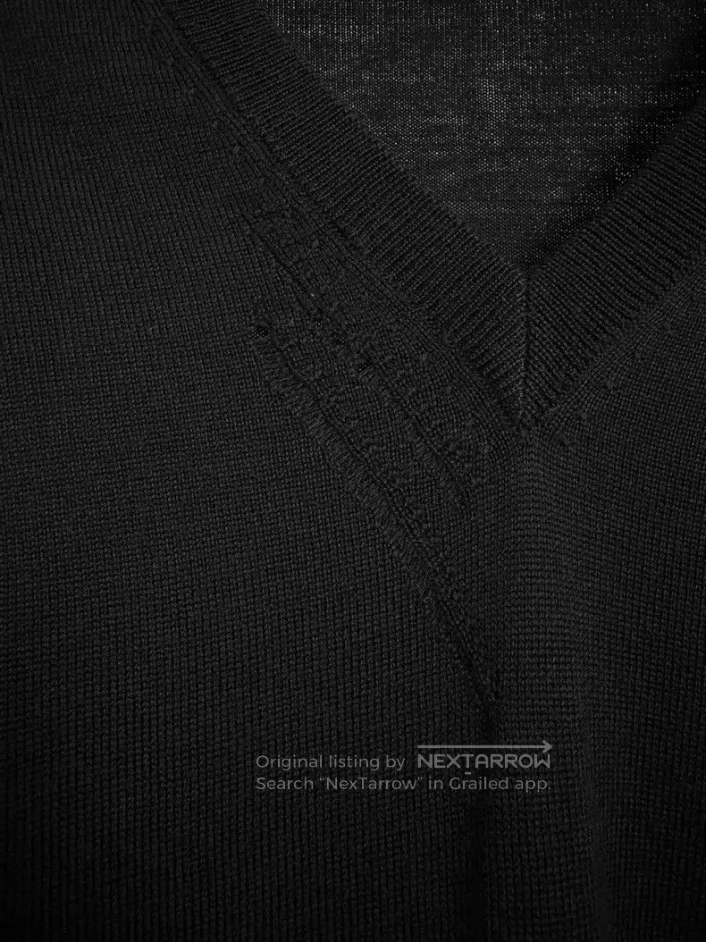 Dior Dior Black V-neck Claw Marks Wool Knit Sweater Size US XS / EU 42 / 0 - 3 Thumbnail