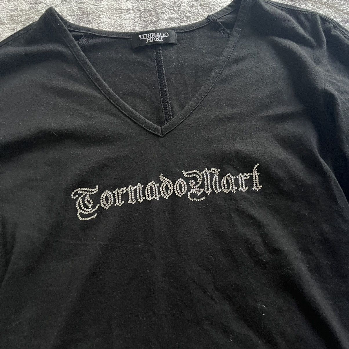 Tornado Mart Tornado Mart Rhinestone Logo Half Sleeve Shirt Black Size US S / EU 44-46 / 1 - 2 Thumbnail