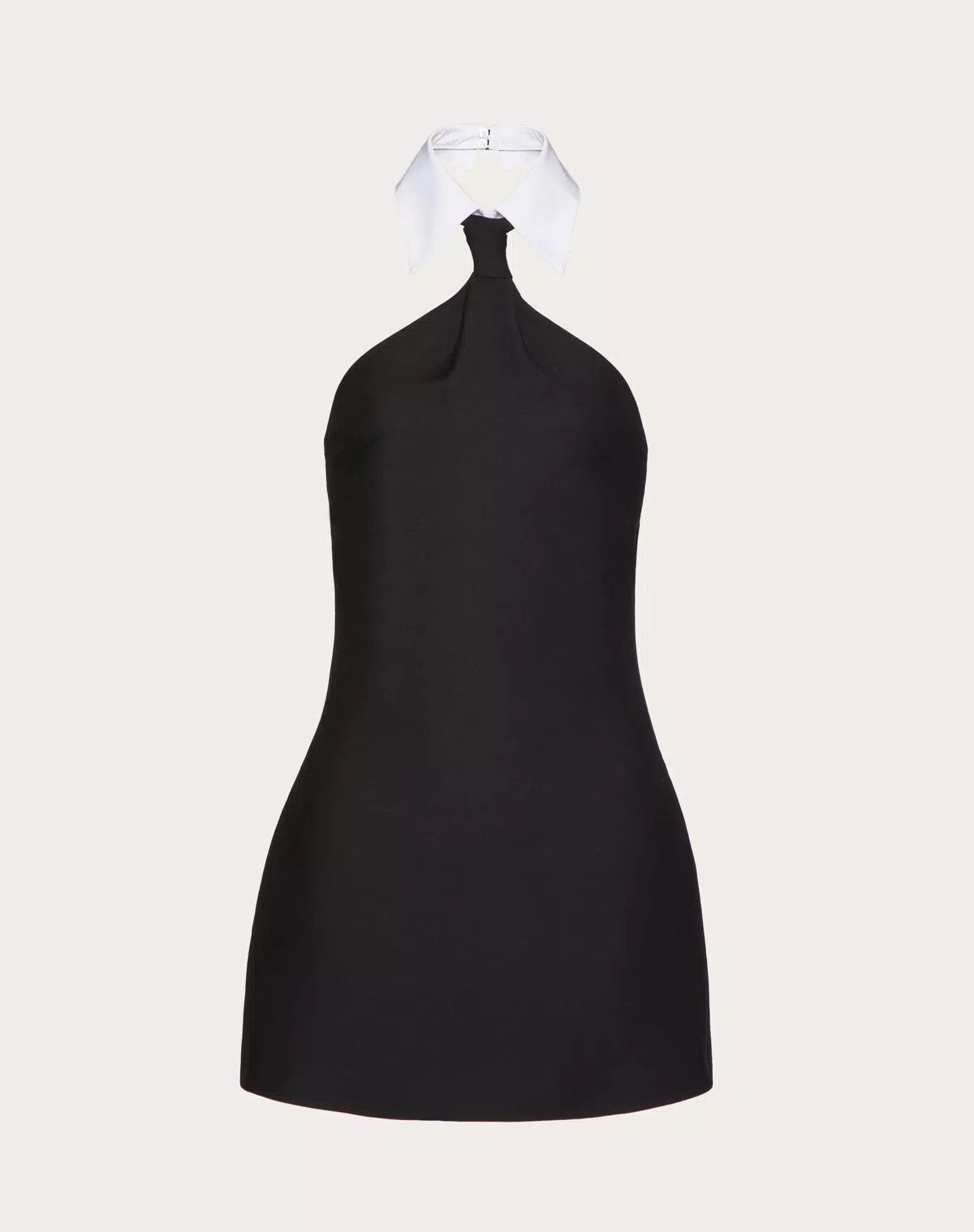 Valentino o1s1wg110625 Crepe Couture Short Dress in Black Size XS / US 0-2 / IT 36-38 - 1 Thumbnail