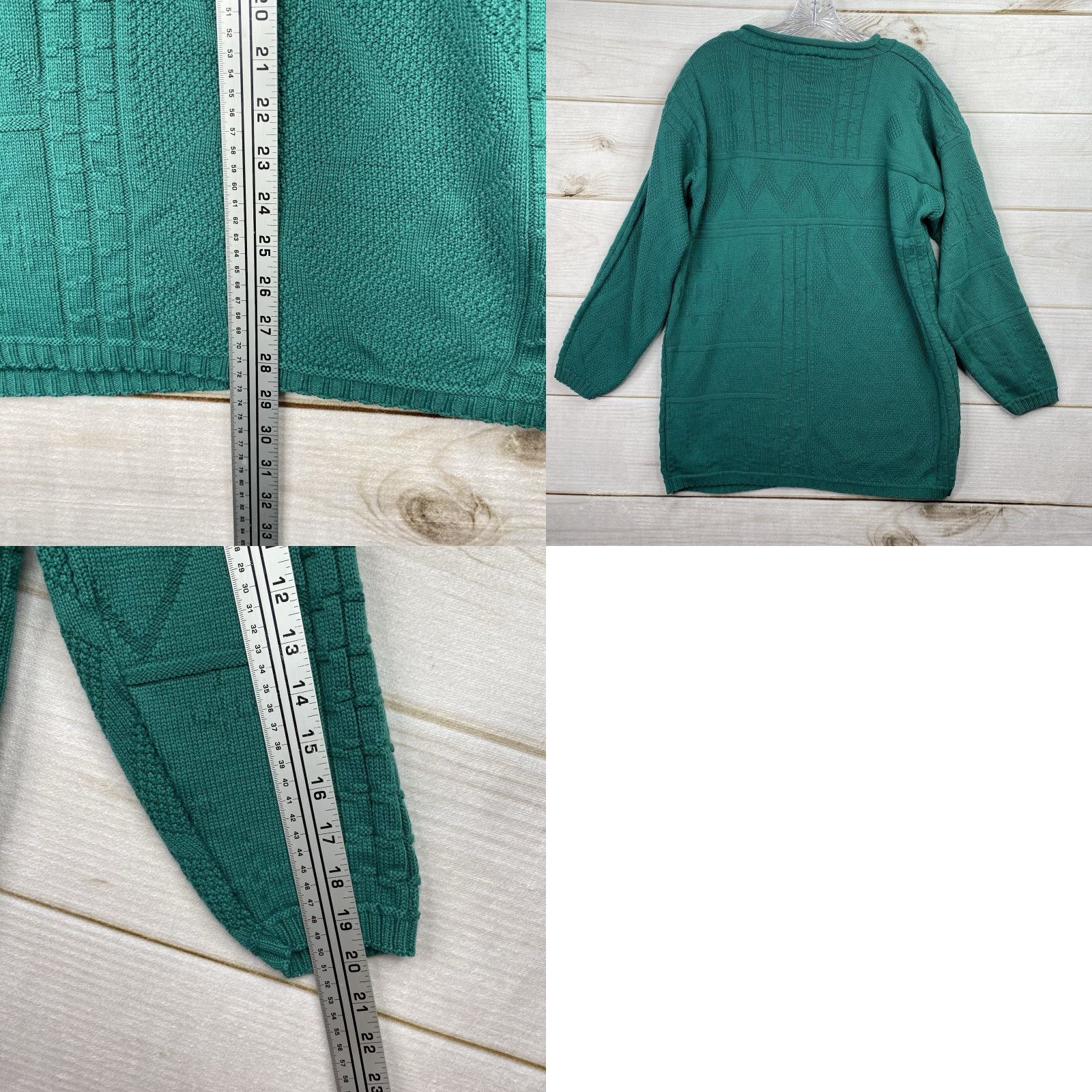 Etro VINTAGE Retro By Renaissance Knit Sweater 1X Green Cable Knit Rolled Neck Pullover Mens Womens Girls Boys Size XL / US 12-14 / IT 48-50 - 8 Thumbnail