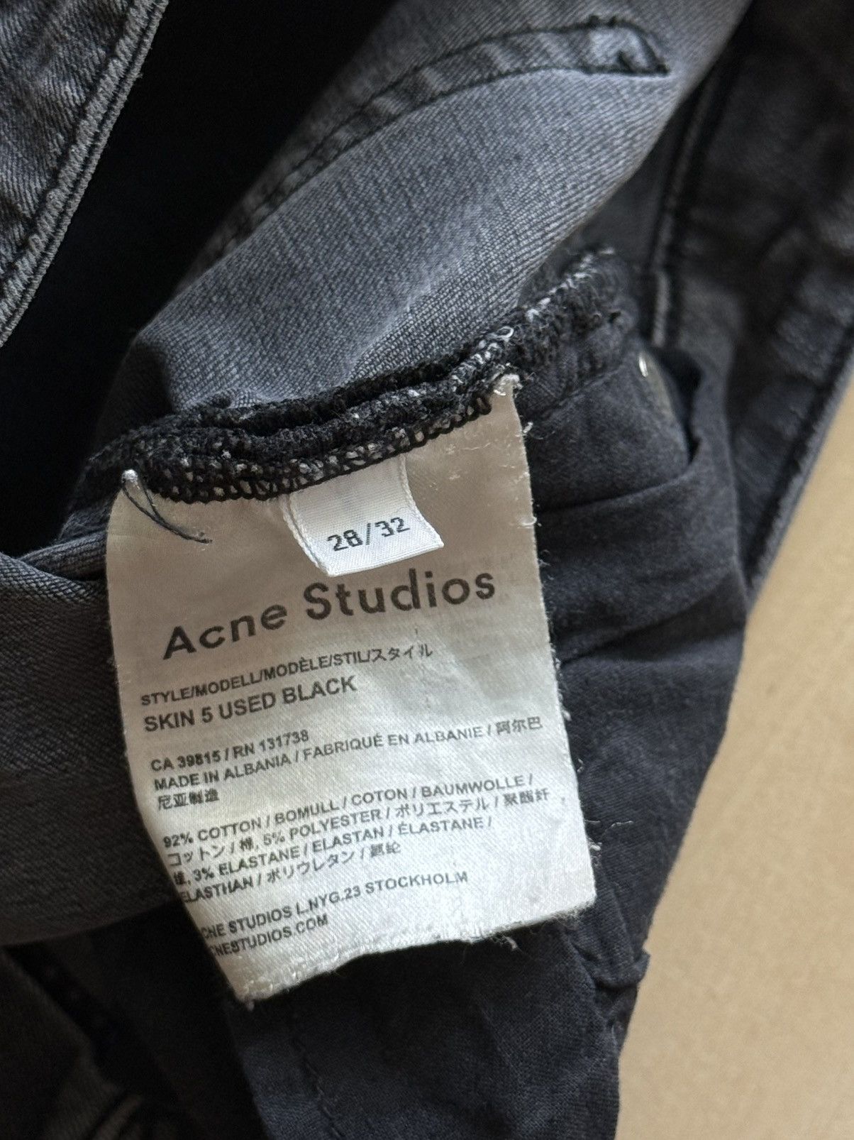 Acne Studios Acne Studios Skin 5 Used Black Jeans Size 28" / US 6 / IT 42 - 5 Thumbnail