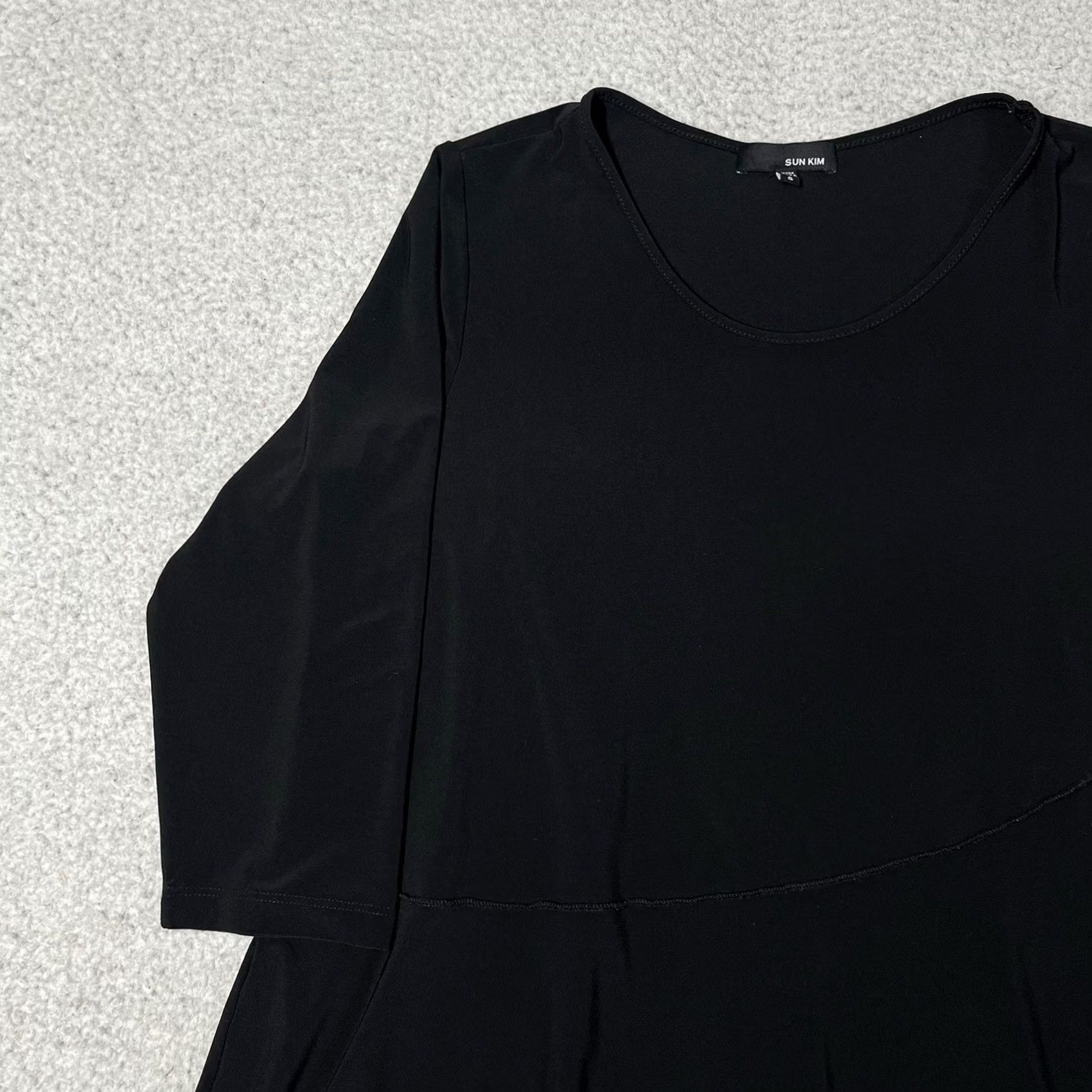 Vintage Sun Kim Top Womens Small Comfort Stretch Long Sleeve USA Lagenlook Blouse Size S / US 4 / IT 40 - 5 Thumbnail