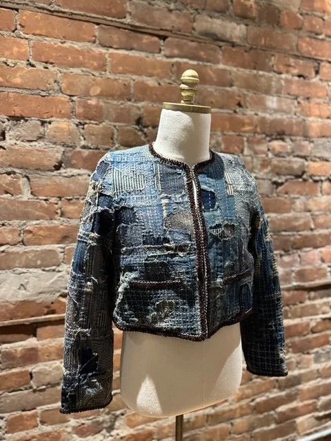 Kapital Kountry Kapital KOUNTRY Women’s BORO Remake Cropped Jacket Size S / US 4 / IT 40 - 4 Thumbnail