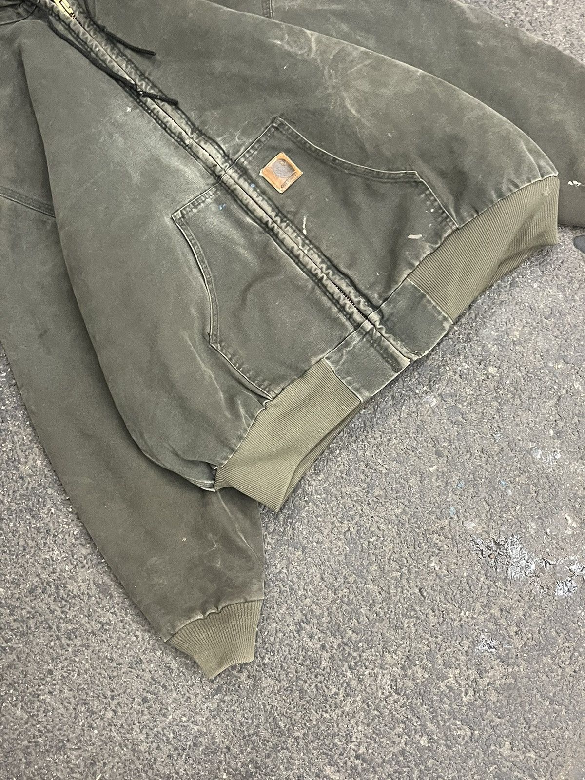 Carhartt × Vintage Carhartt moss/forest green faded hooded jacket hype rare Size US XL / EU 56 / 4 - 4 Thumbnail