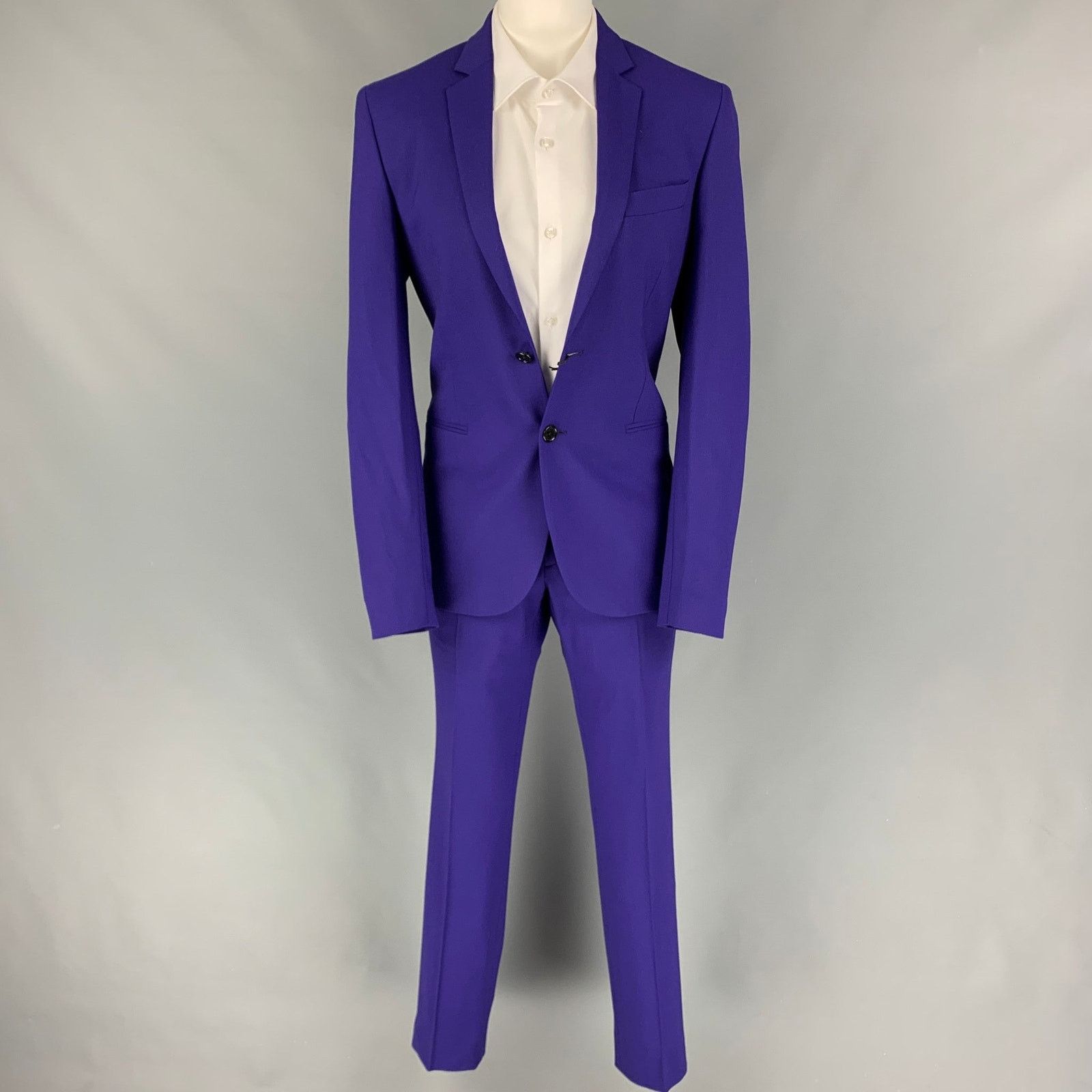 Paul Smith PS by PAUL SMITH Size 36 Purple Wool Notch Lapel Suit Size 36R - 2 Thumbnail