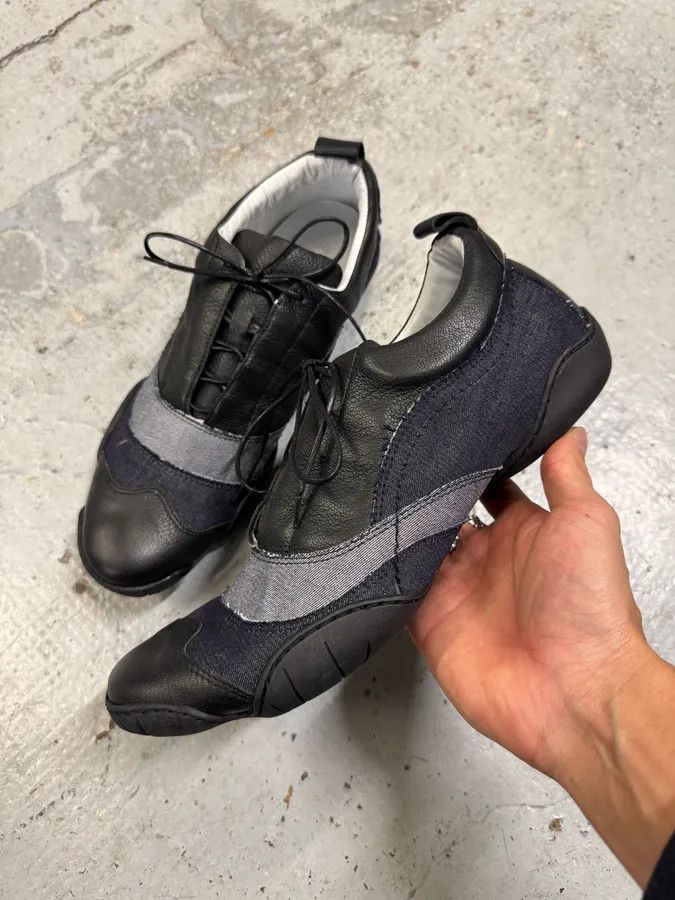Marithe + Francois Girbaud Marithé François Girbaud Leather Denim Brut Low Top Sneakers Size US 10 / IT 40 - 1 Thumbnail