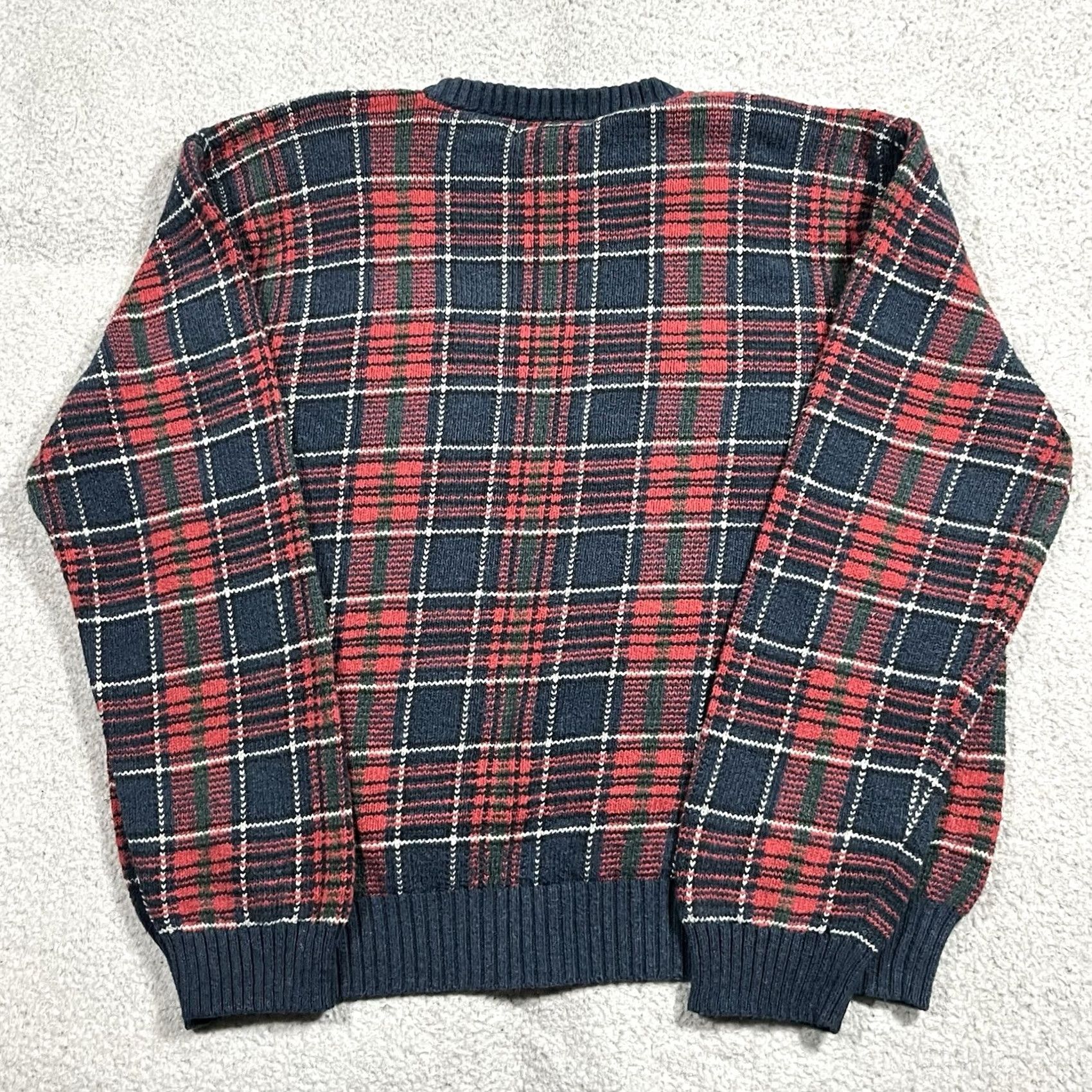 Polo Ralph Lauren Polo Ralph Lauren Sweater Mens XL Plaid Knit Long Sleeve Cotton Crewneck VTG 90s Size US XL / EU 56 / 4 - 4 Thumbnail
