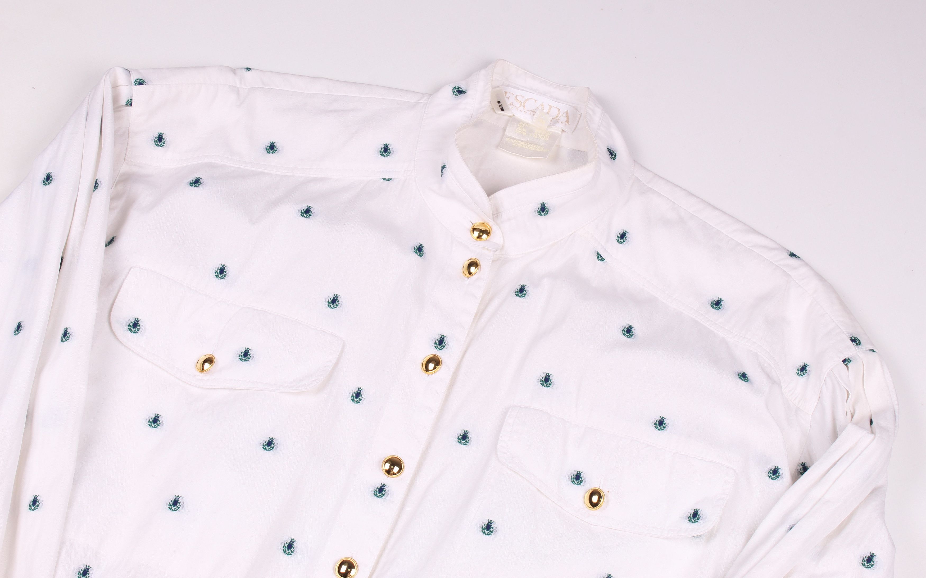 Escada Vintage Escada 80's Floral Pattern Oversized Shirt Size M / US 6-8 / IT 42-44 - 2 Thumbnail
