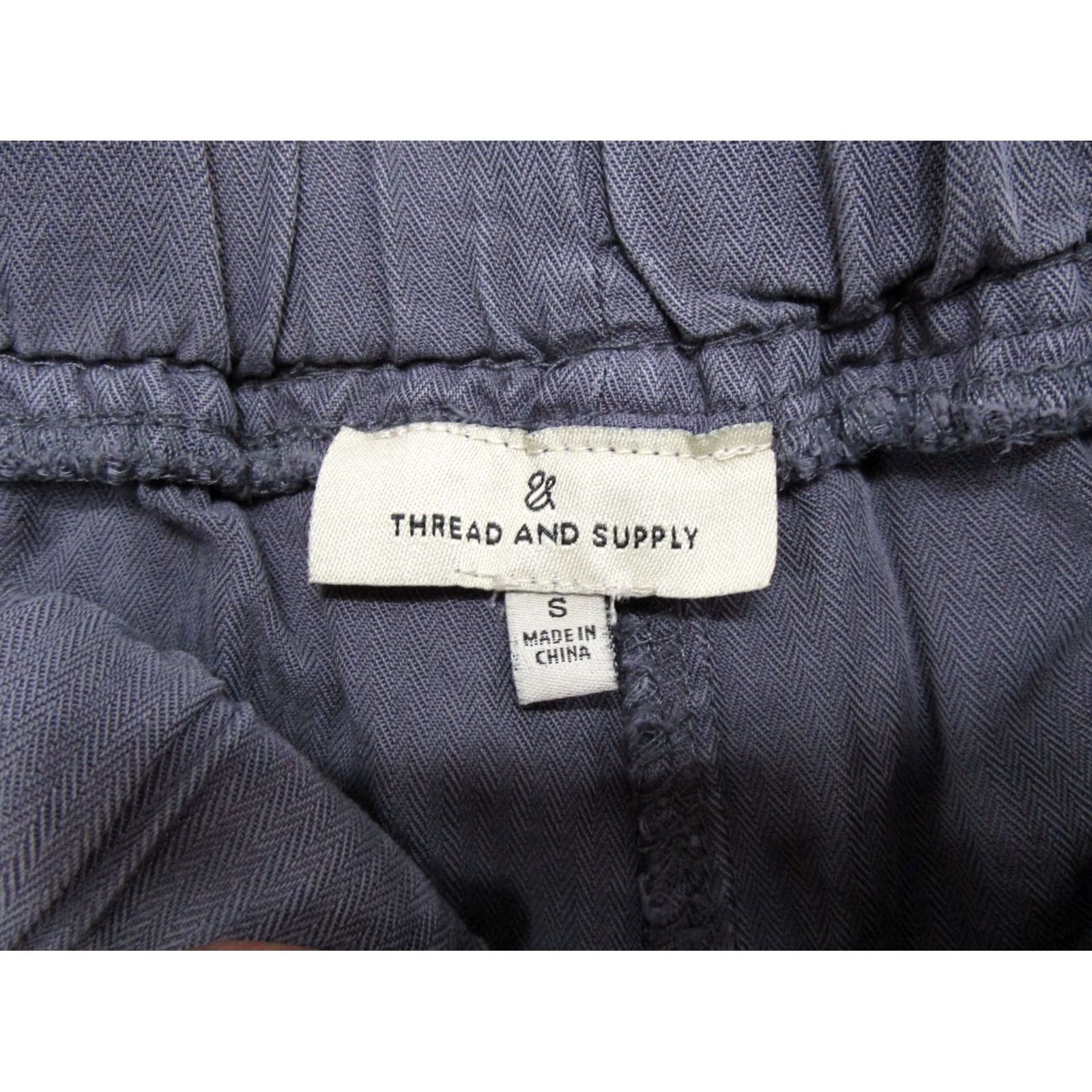 Vintage Thread & Supply Womens Wide-Leg Pants Gray SZ S Paperbag High Rise Elastic Waist Casual Modern 90s Style Womens Size 28" / US 6 / IT 42 - 4 Thumbnail