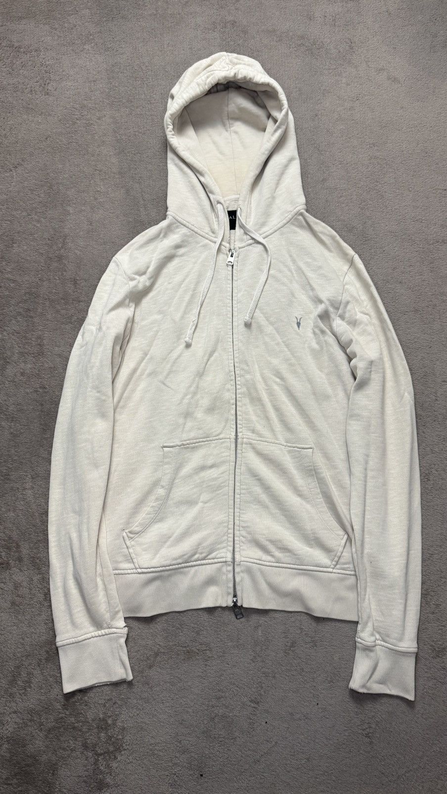 Japanese Brand Allsaints Wilde Hoody vintage Y2K faded Zip Hoodie lgb ysl Size US XL / EU 56 / 4 - 1 Thumbnail