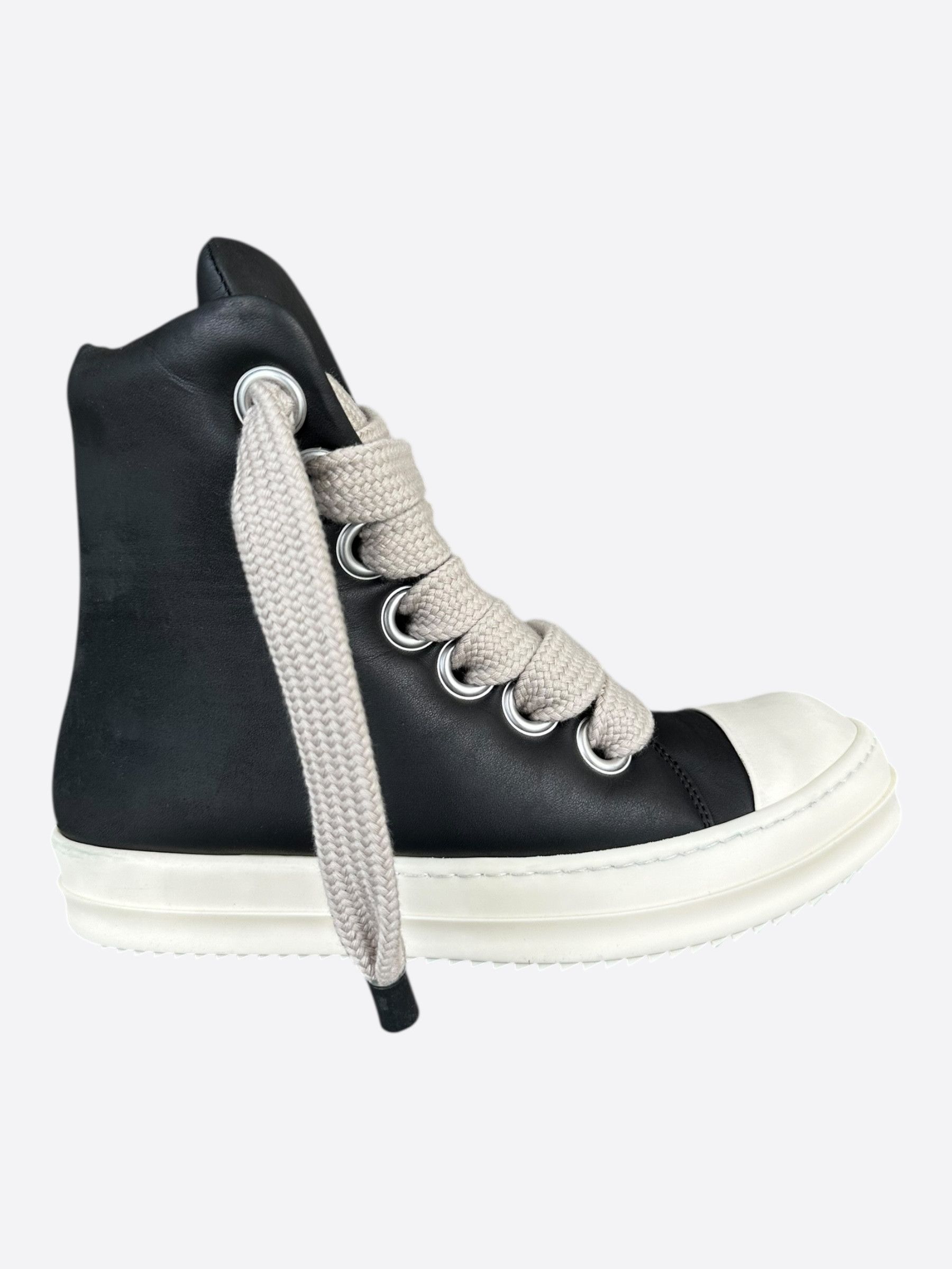Leather Jumbo Lace Women's High Top Puffer Sneakers