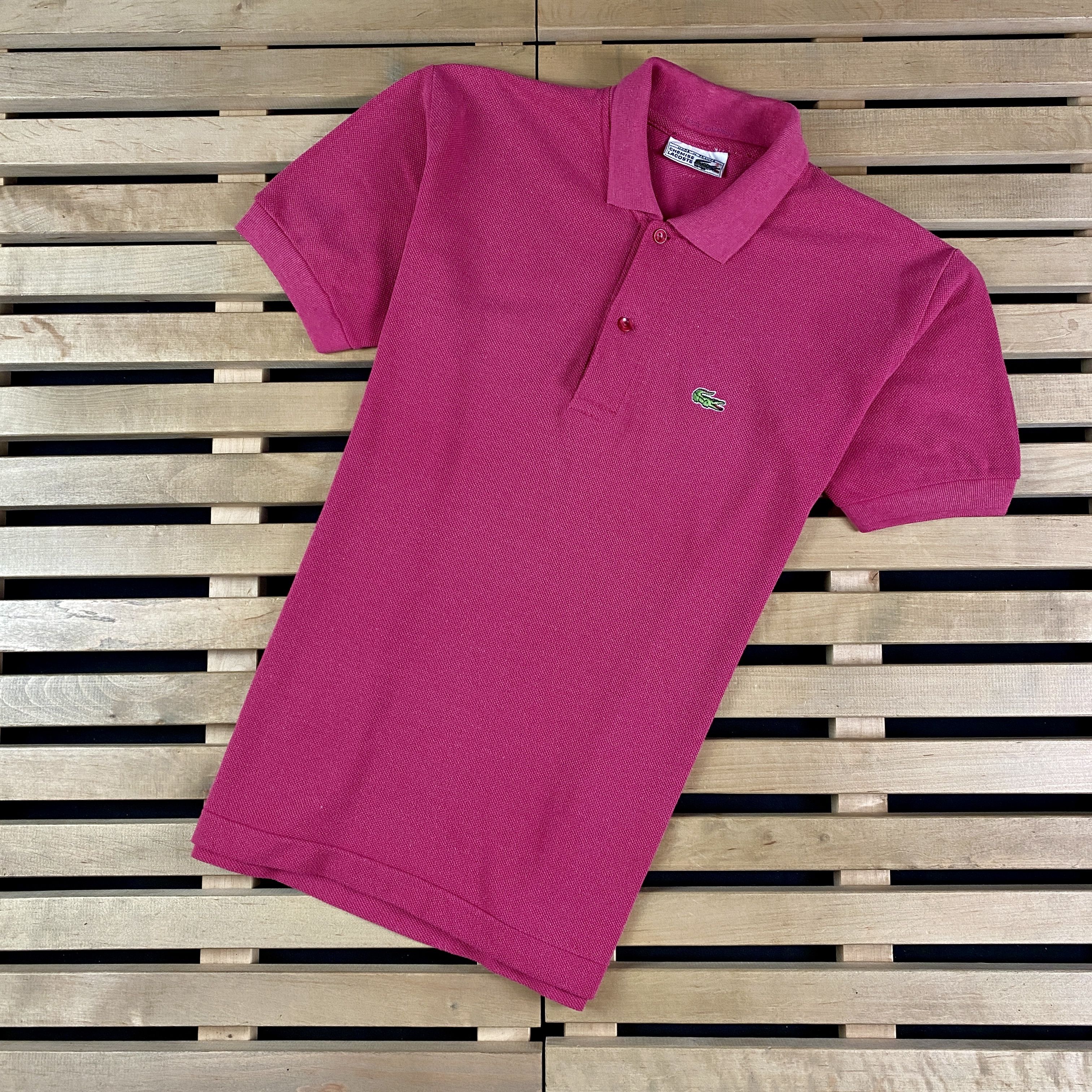 Lacoste × Vintage Men’s Polo T-Shirt Lacoste Chemise Vintage Size S-M Pink Size US S / EU 44-46 / 1 - 1 Thumbnail