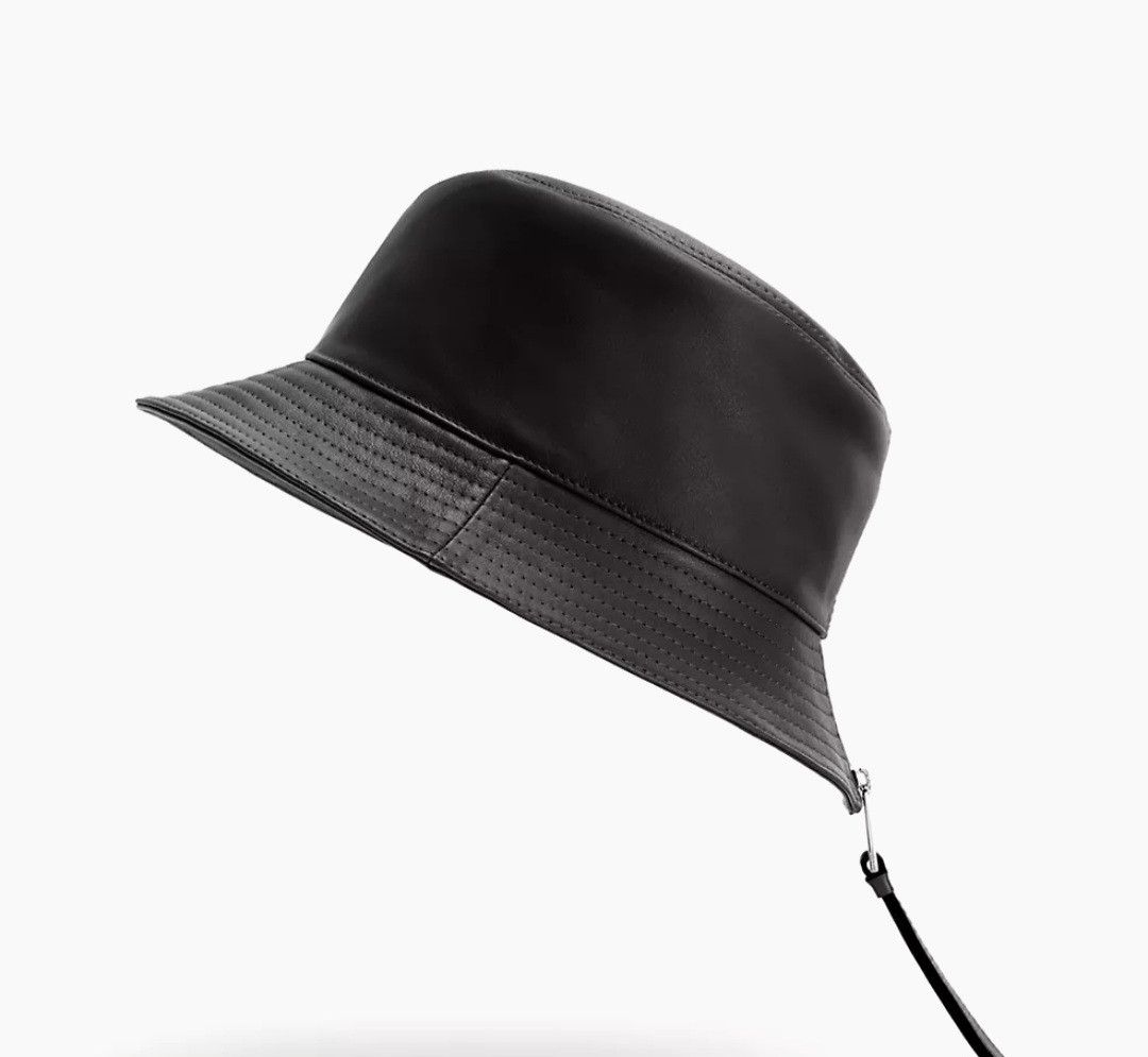 Loewe LOEWE Leather Logo Bucket Hat Size ONE SIZE - 4 Thumbnail