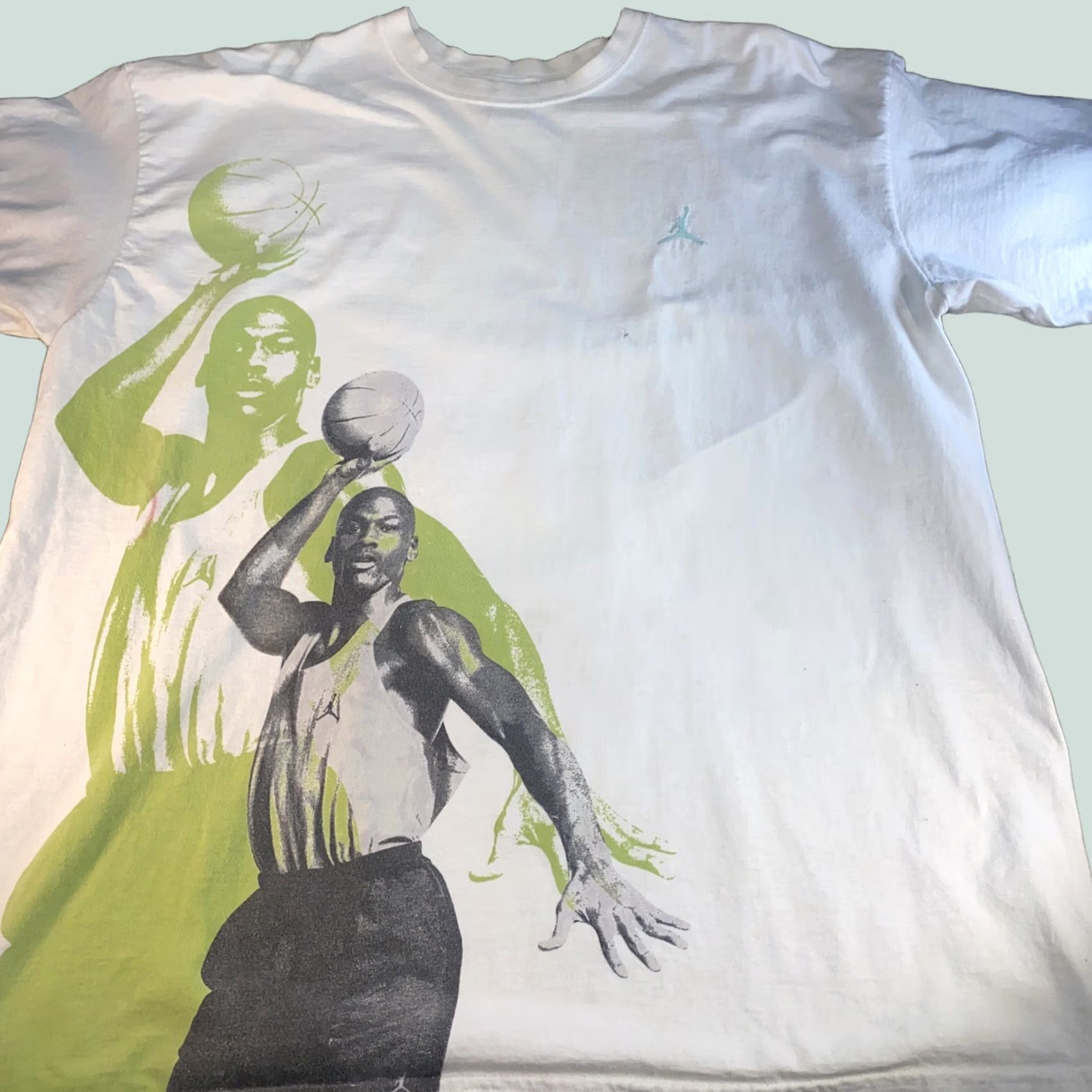 Jordan Brand VINTAGE Jordan Brand Tee Shirt XXL Graphic MJ Double Dunk OG 90s Rare Size US XXL / EU 58 / 5 - 1 Thumbnail