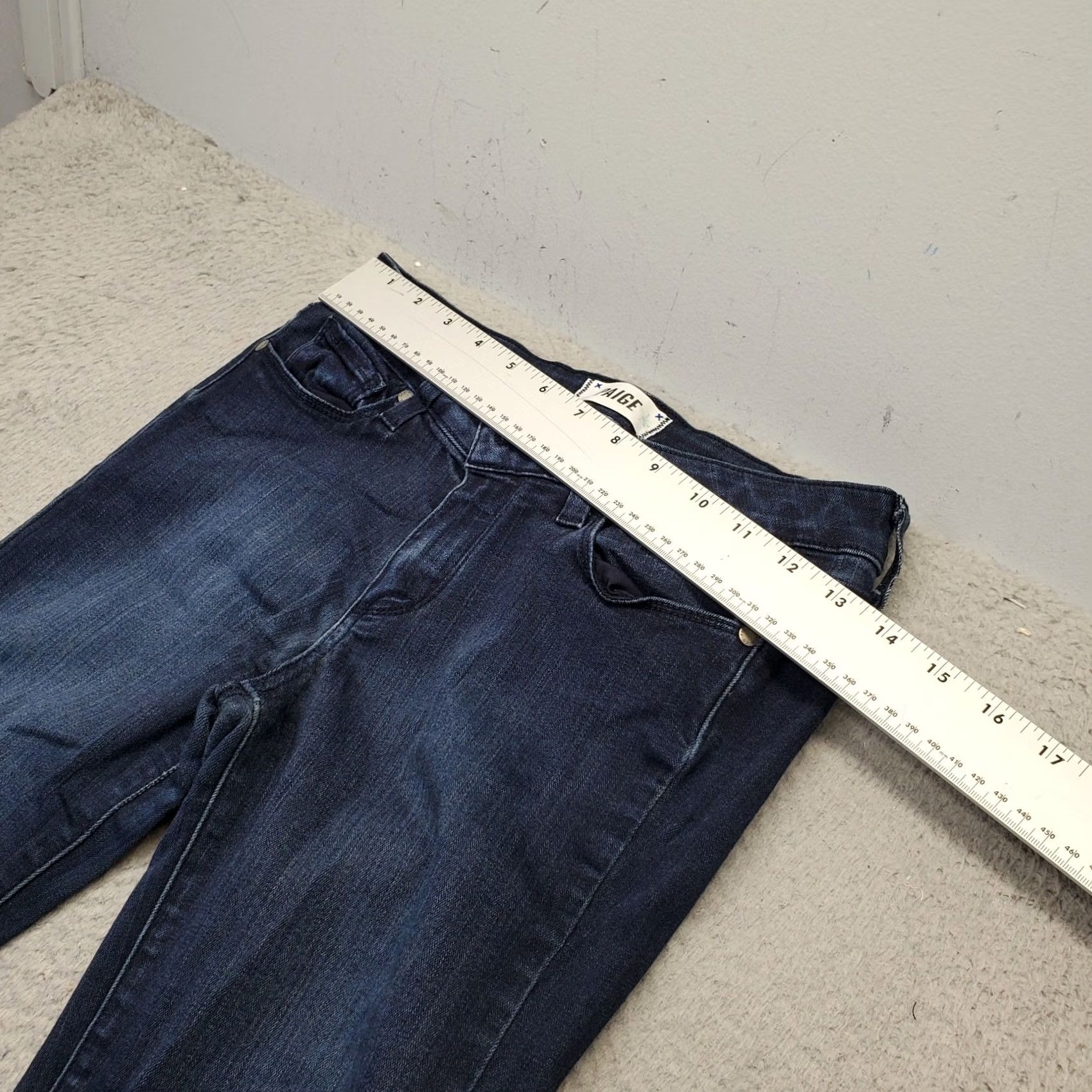Paige Paige Jeans Womens 27 Dark Wash Stretch Slim Fit Casual Button Up Top Size 27" / US 4 / IT 40 - 3 Thumbnail