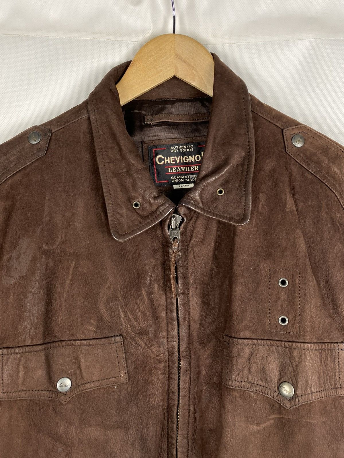 Chevignon Chevignon vintage men’s leather western style bomber jacket Size US XL / EU 56 / 4 - 6 Thumbnail