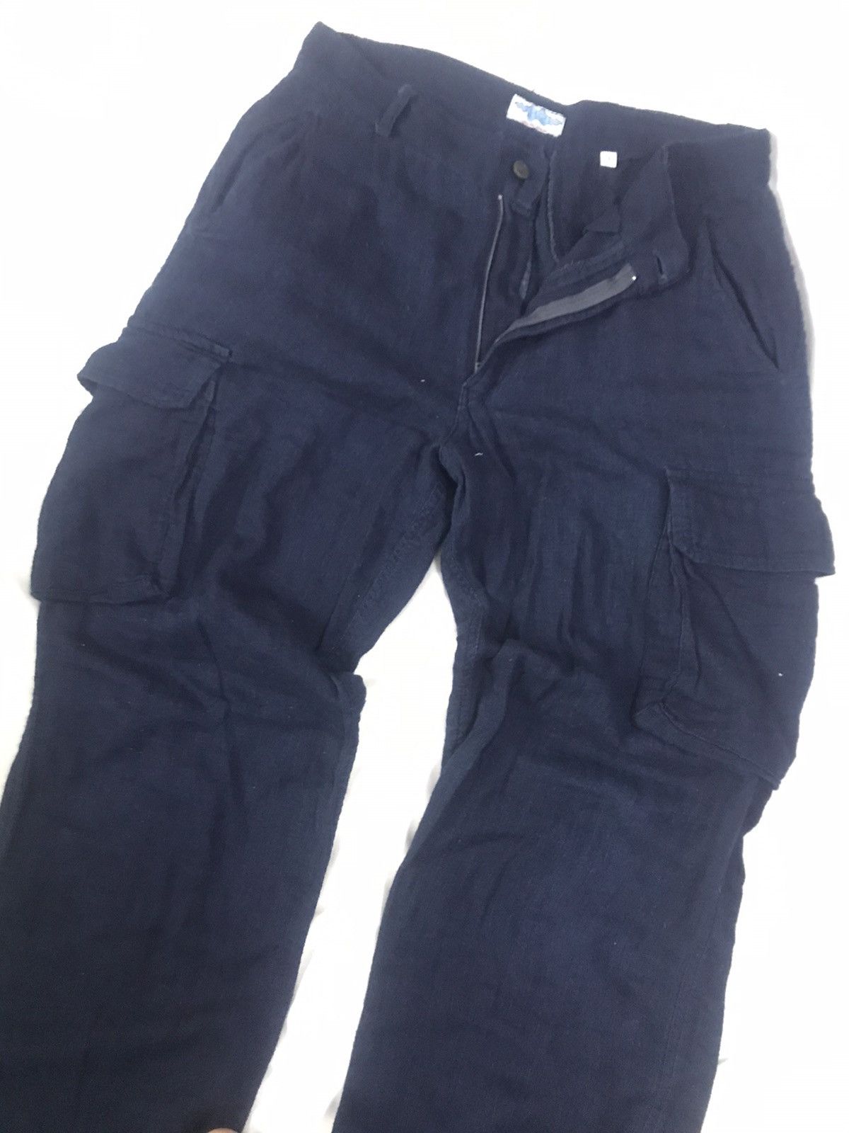 Indigo × Japanese Brand GAIJIN MADE - INDIGO DYED SOFT COTTON CARGO PANTS Size US 29 - 7 Thumbnail