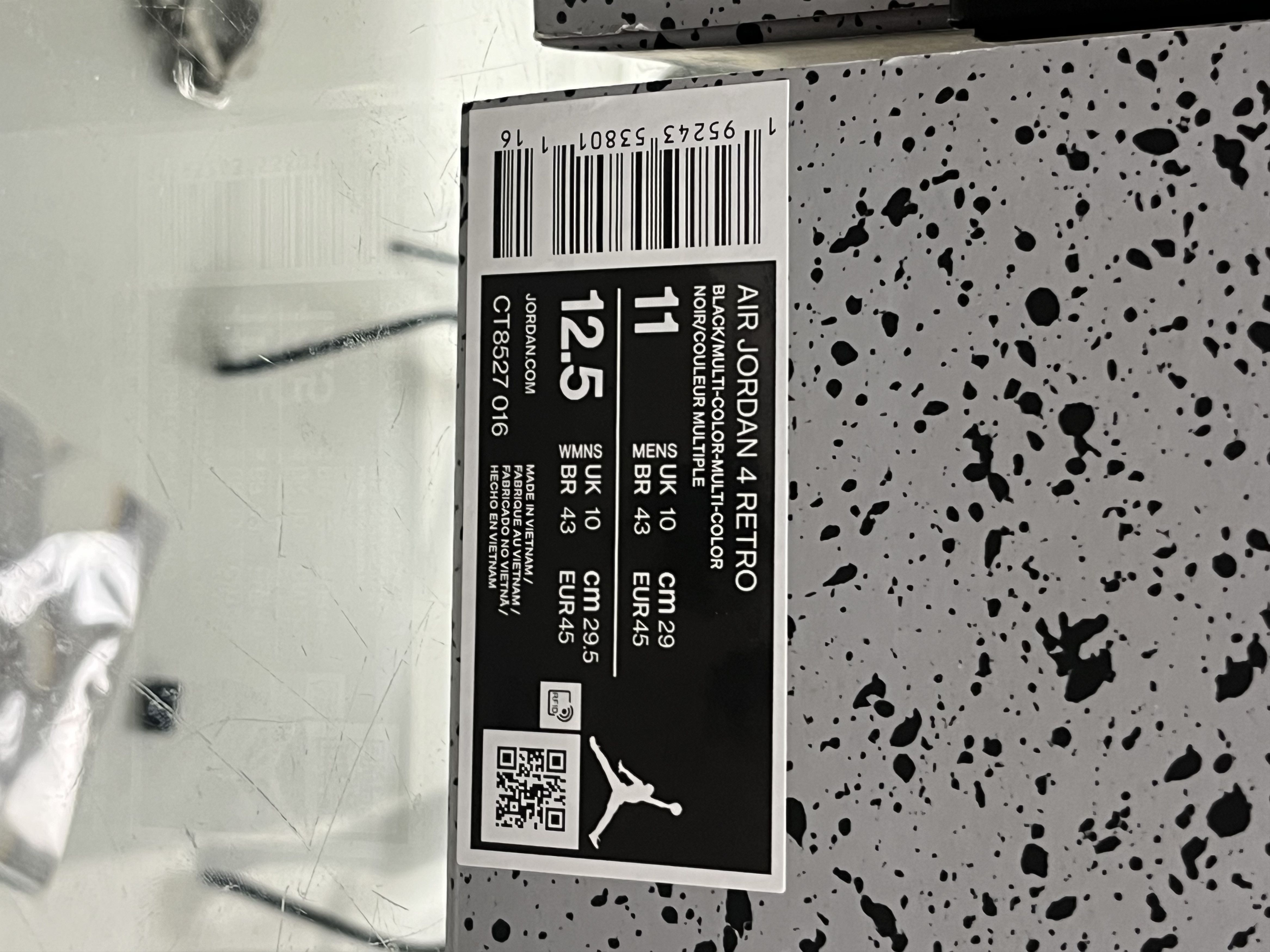 Nike Air Jordan 4 Retro Red Thunder Size US 11 / EU 44 - 7 Thumbnail