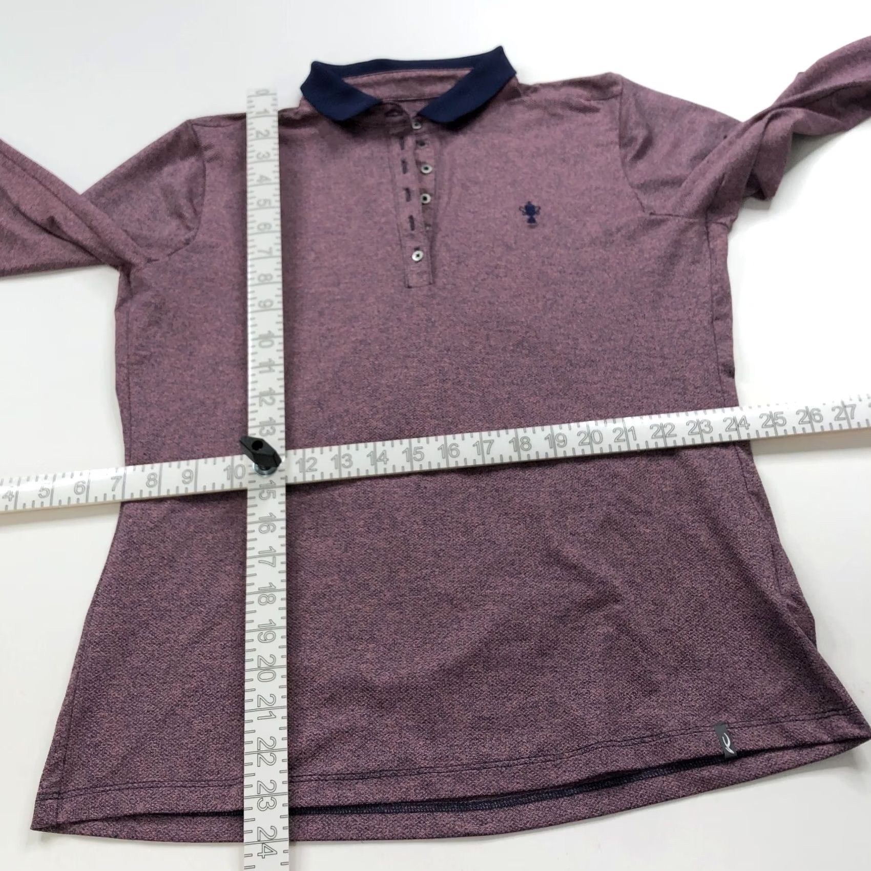 KJUS KJUS Polo Long Sleeve Pullover Button Top Pink Blue Womens L UPF 30 40 Knit Polyester Spandex Casual Shirt Size L / US 10 / IT 46 - 3 Thumbnail