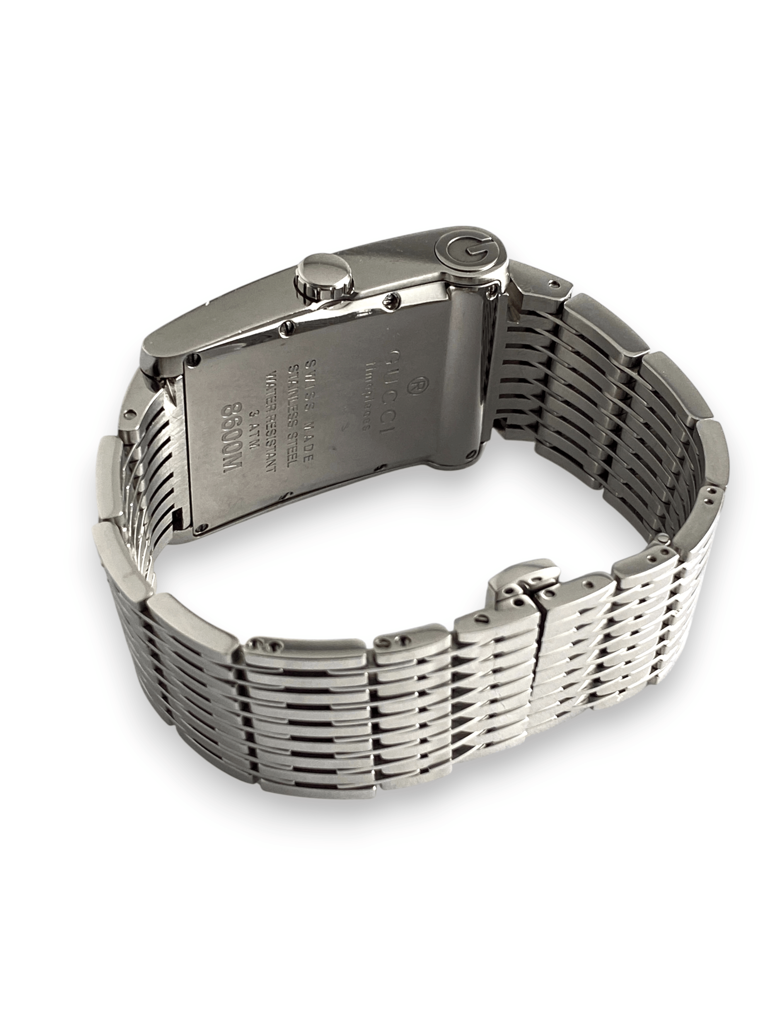Gucci Gucci Logo Rectangular Steel Bracelet Roman Quartz Watch Size ONE SIZE - 12 Thumbnail