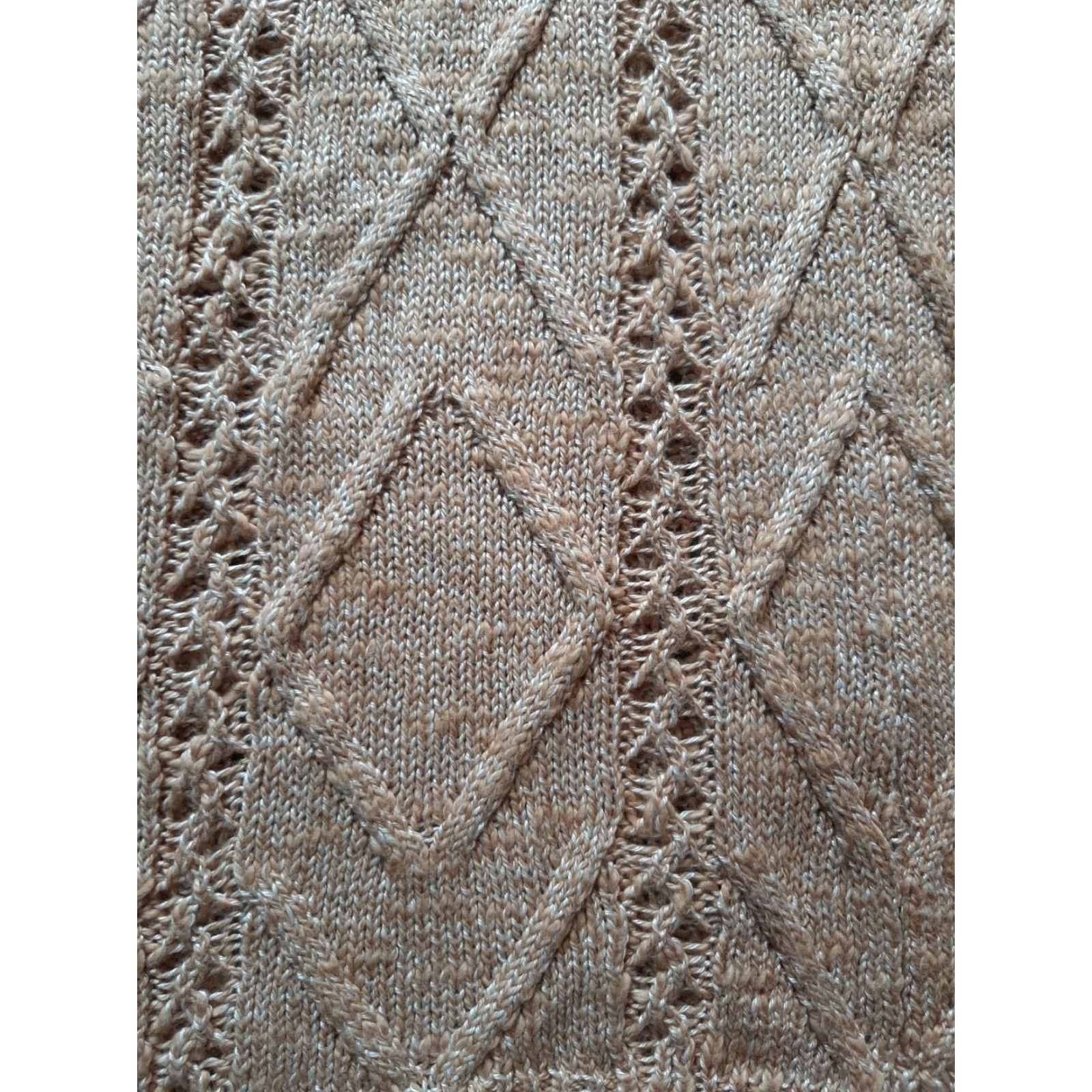 Vintage Lane Bryant Shawl Blouse Kimono Sleeve Turtle Neck Knit Tan Brown Size 14/20 Womens Regular Casual Size XL / US 12-14 / IT 48-50 - 4 Thumbnail