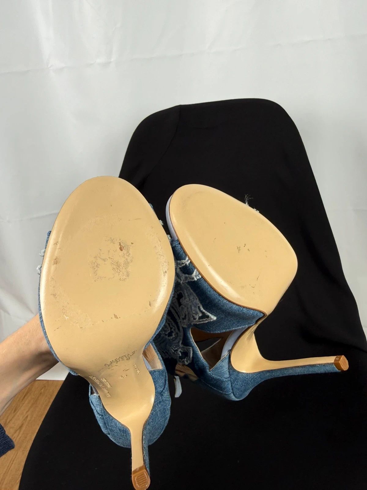 Ermanno Scervino Ermanno Scervino Denim Cloth Sandals Heels size 37 Size US 7 / IT 37 - 9 Thumbnail