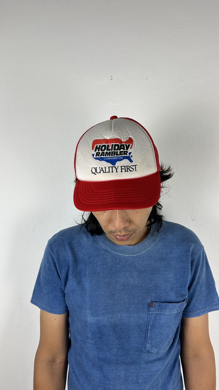Vintage 1990s Holiday Rambler Trucker Hat Size ONE SIZE - 1 Thumbnail