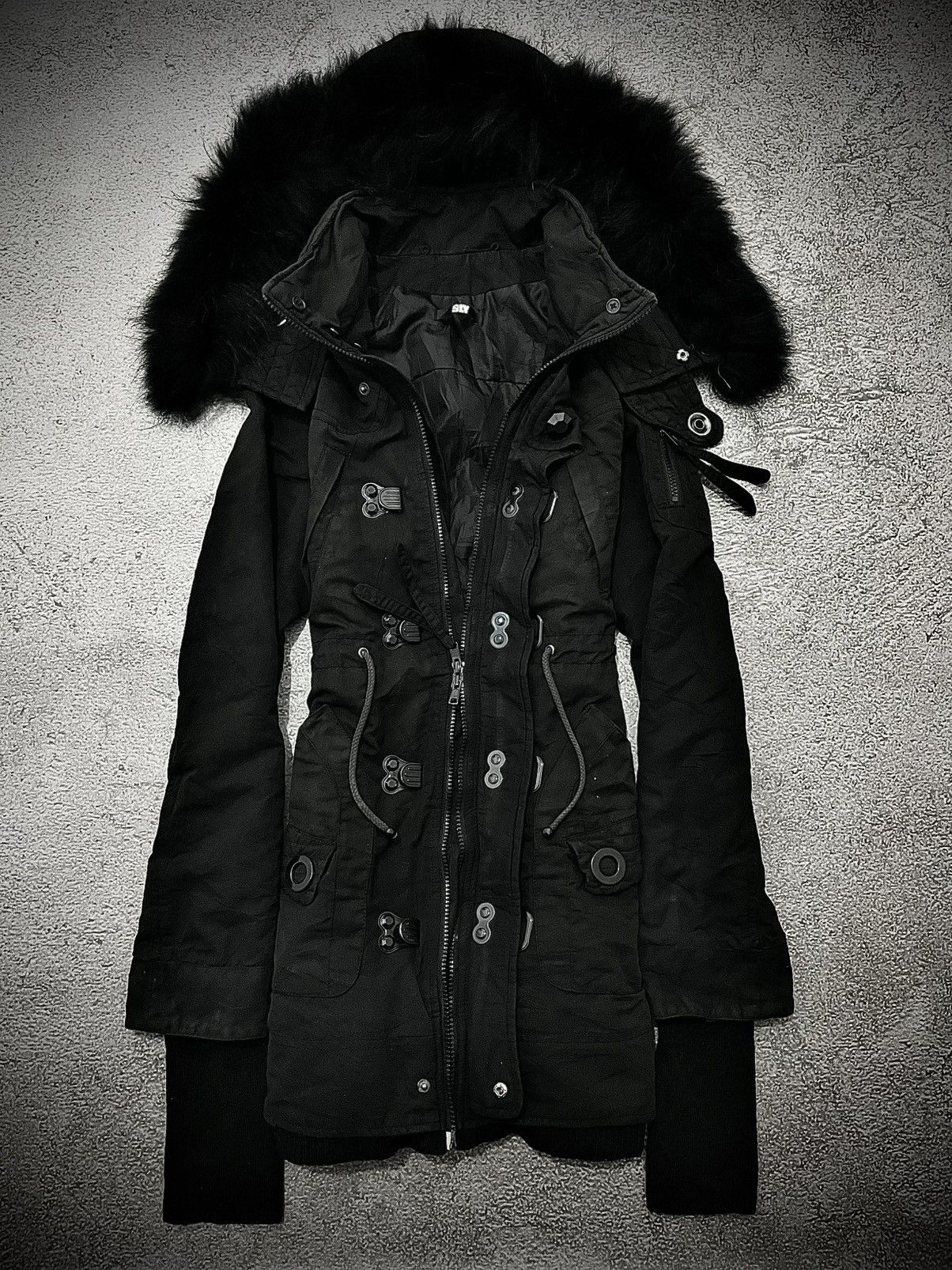 SLY 2000s SLY Racoon Bondage Punk Fur Jacket Size US M / EU 48-50 / 2 - 1 Thumbnail