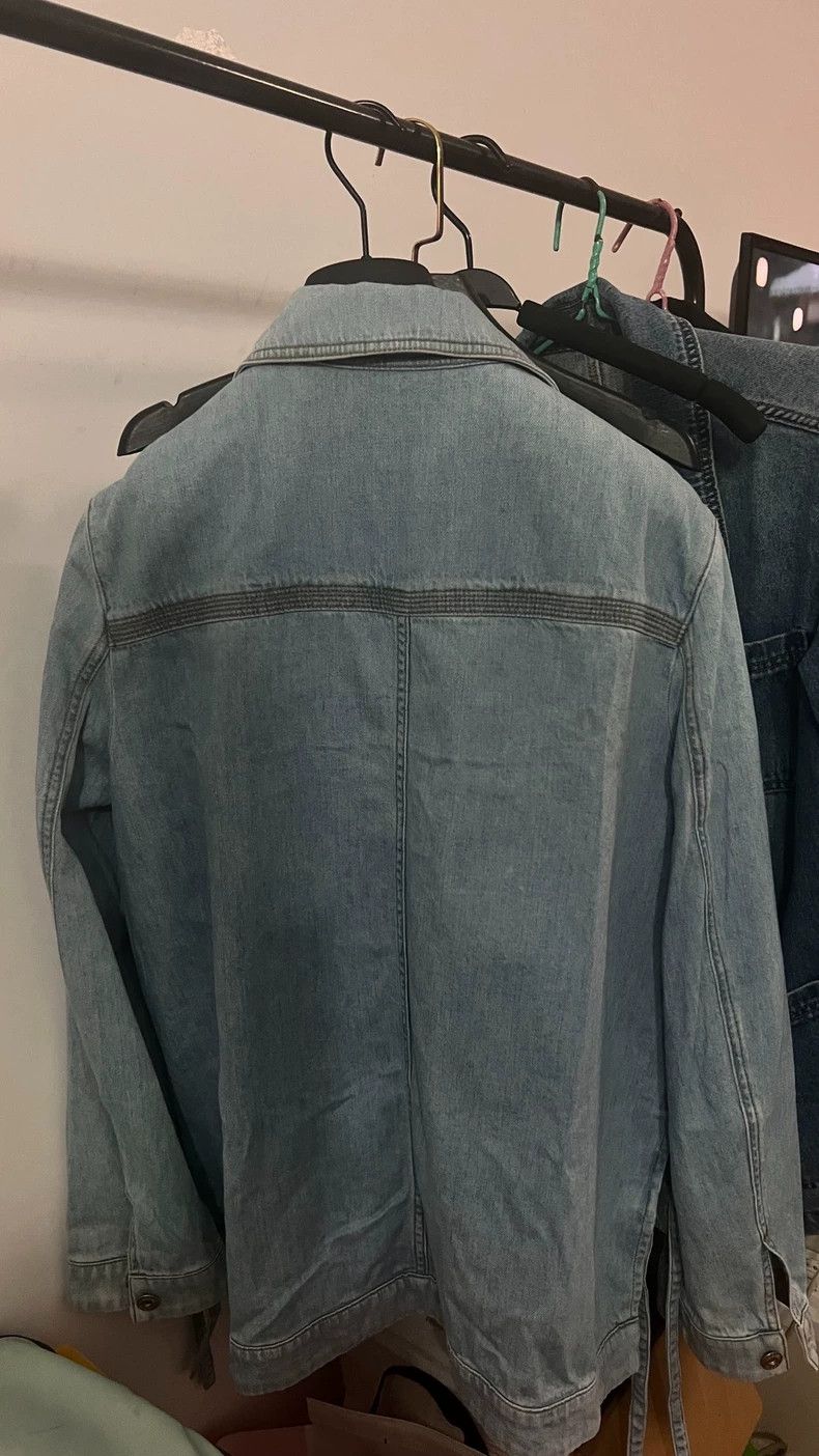 Loewe LOEWE Color matching leather logo denim jacket Size M / US 6-8 / IT 42-44 - 4 Thumbnail