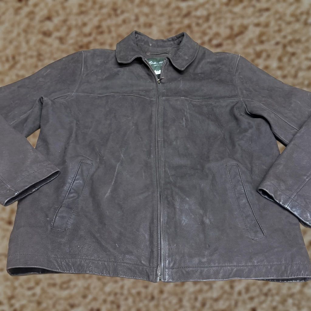 Eddie Bauer Eddie Bauer Jacket Mens L Brown Buffalo Leather Bomber Full Zip Lined Size US L / EU 52-54 / 3 - 1 Thumbnail