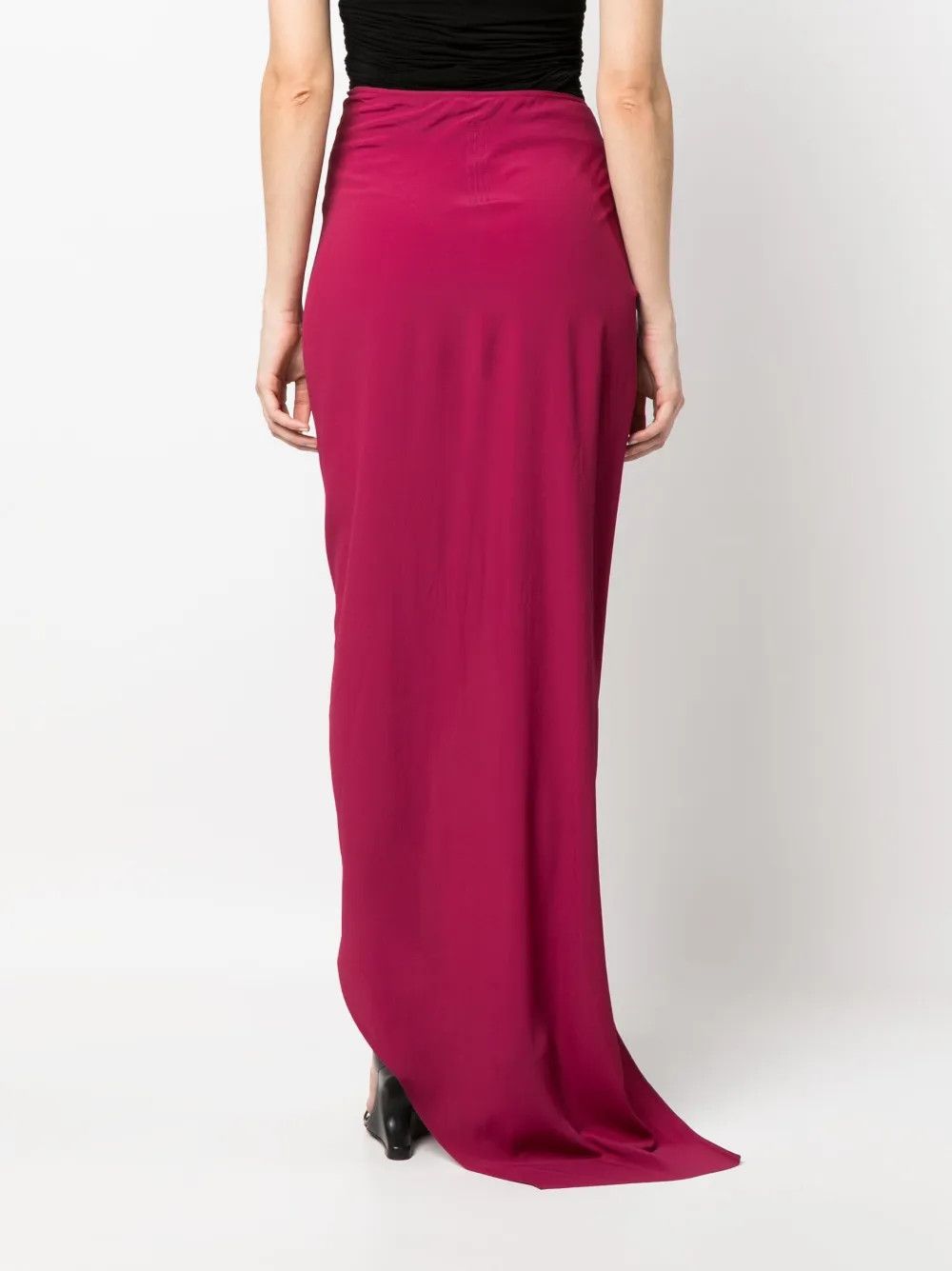 Rick Owens o1y0126 Maxi Skirt in Garnet Size 27" / US 4 / IT 40 - 3 Thumbnail