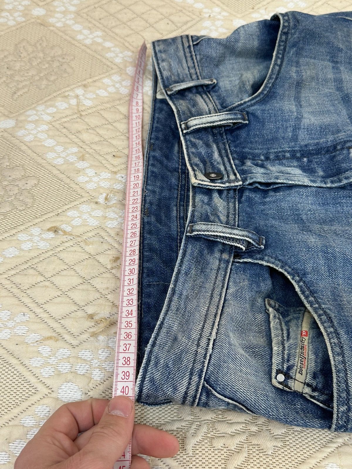 Diesel 🔥 Diesel Bonsky Washed Blue Distressed Oversized Jeans Pants Size US 30 / EU 46 - 8 Thumbnail