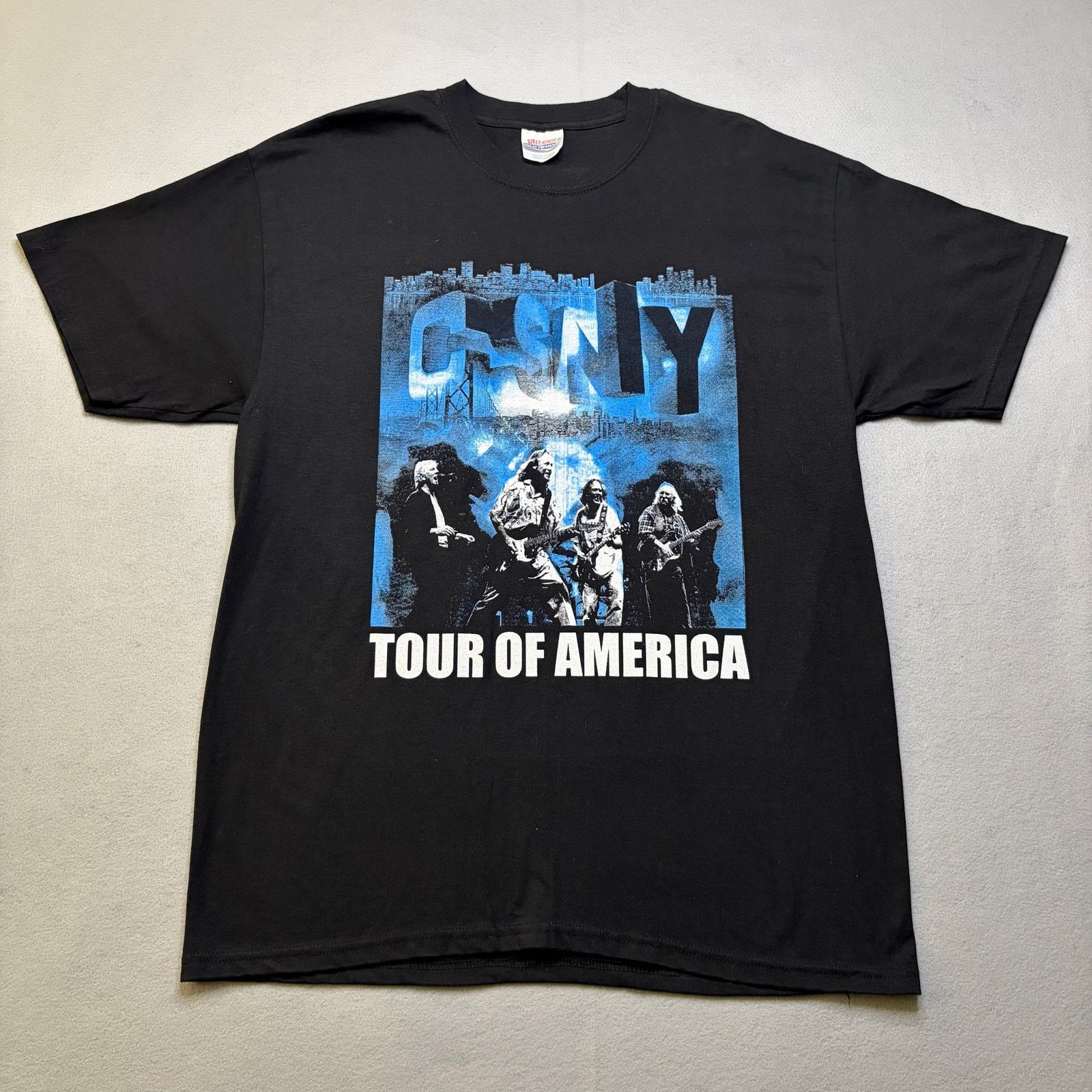 Hanes CSNY 2002 Tour of America Band T-Shirt Men’s L Black Size US L / EU 52-54 / 3 - 1 Thumbnail