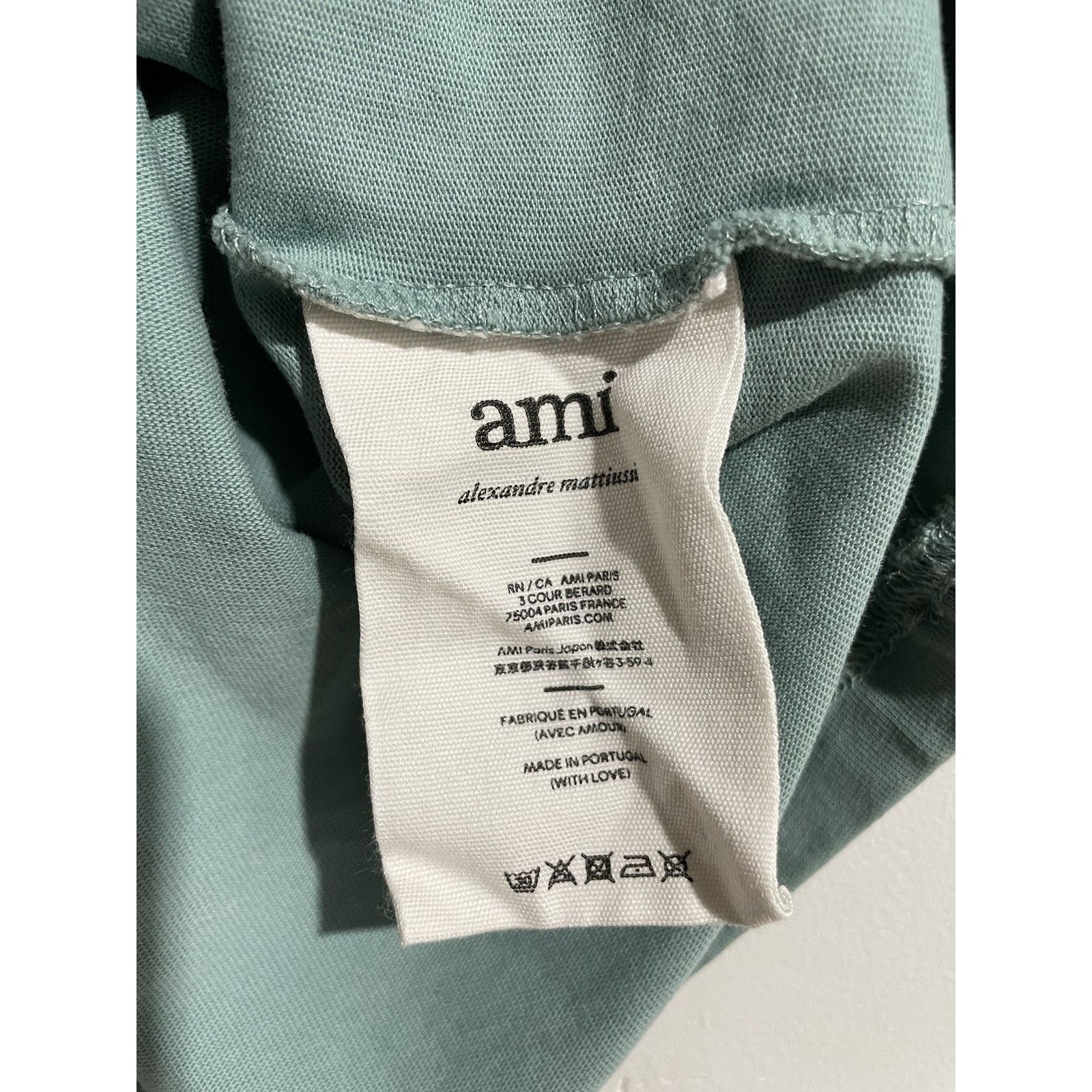 AMI AMI ALEXANDRE MATTIUSSI GREEN TEE SIZE XL PREOWNED Size US XL / EU 56 / 4 - 5 Thumbnail