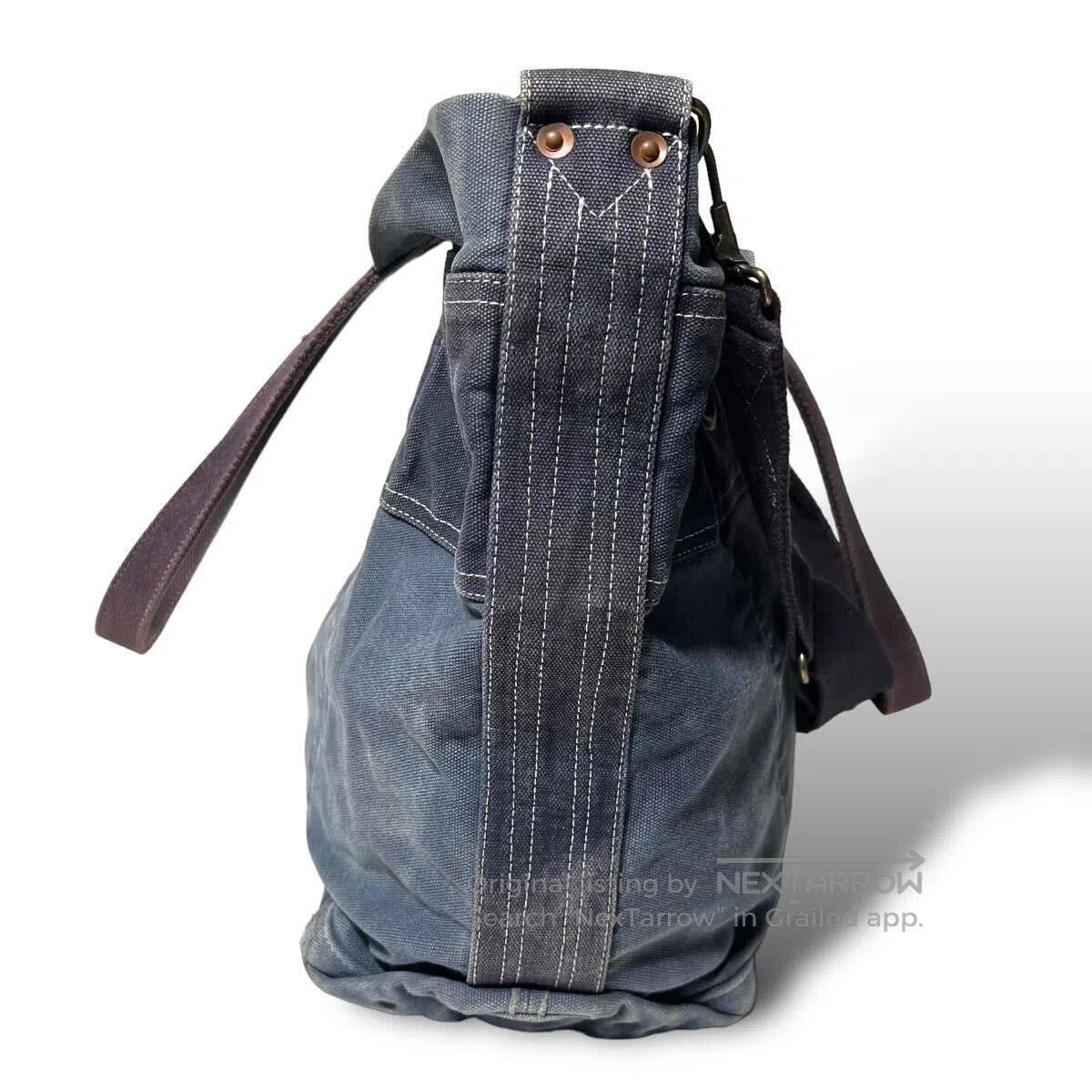 RRL Ralph Lauren US Navy Sailcloth Canvas Tote Bag. Size ONE SIZE - 7 Thumbnail