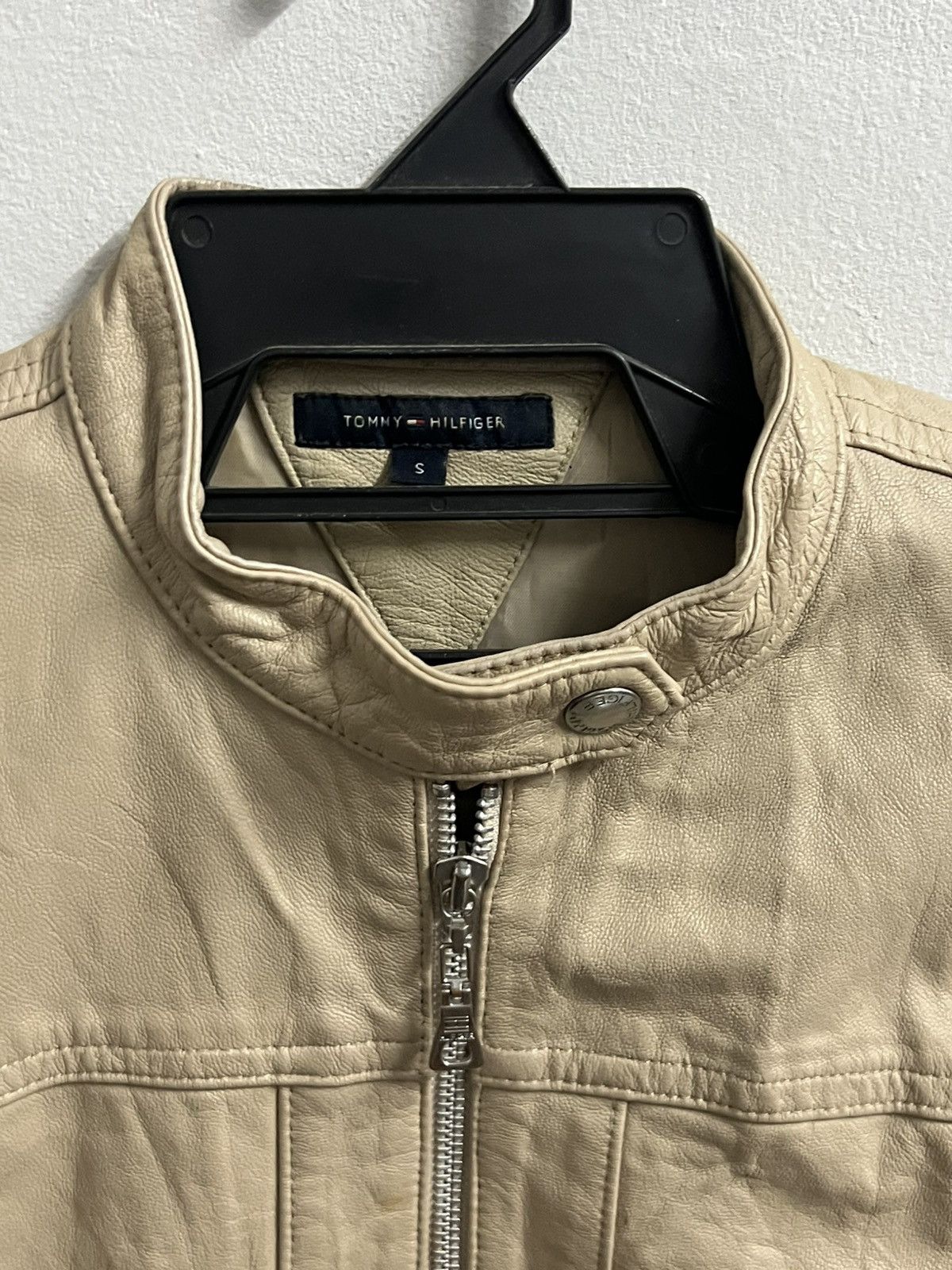 Tommy Hilfiger × Vintage Tommy Hilfiger Vintage leather jacket zipper rare Size US S / EU 44-46 / 1 - 2 Thumbnail
