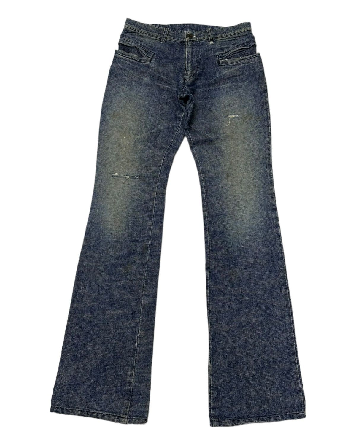 If Six Was Nine 🔥ARCHIVE L7 REAL HIP JAPANESE FLARED DENIM BOOTCUT JEANS Size US 30 / EU 46 - 8 Thumbnail