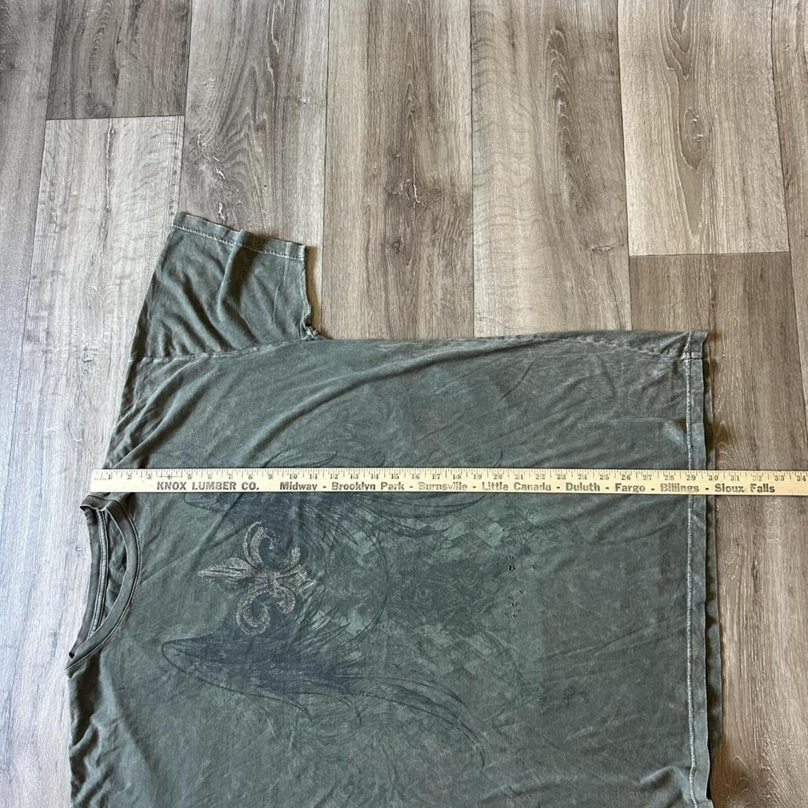 Affliction Sick Green y2k Affliction style t shirt wings cross size XXL Size US XXL / EU 58 / 5 - 7 Thumbnail