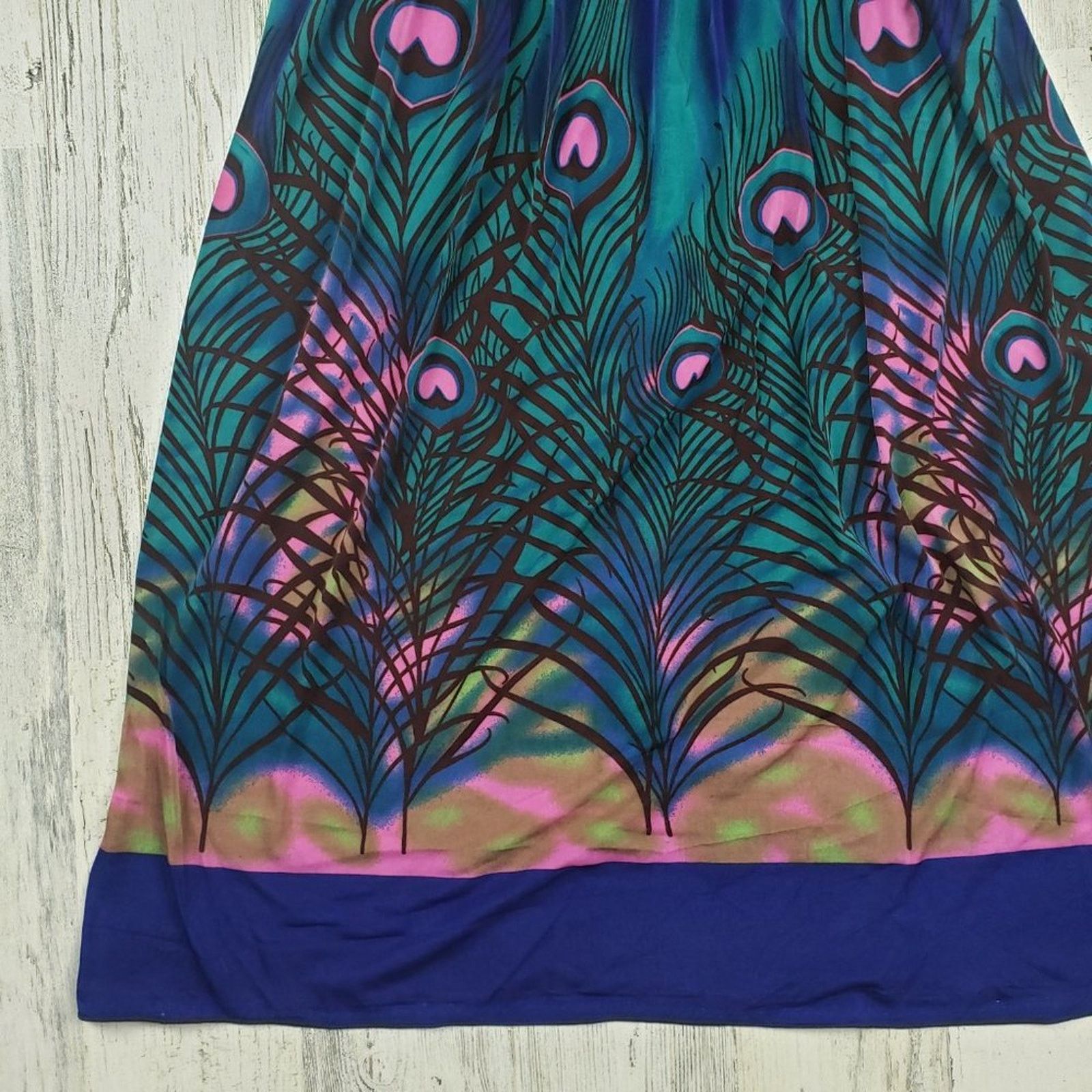 Other NWT Ace Fashioned Smocked Peacock Feather Summer Dress Small Size S / US 4 / IT 40 - 5 Thumbnail
