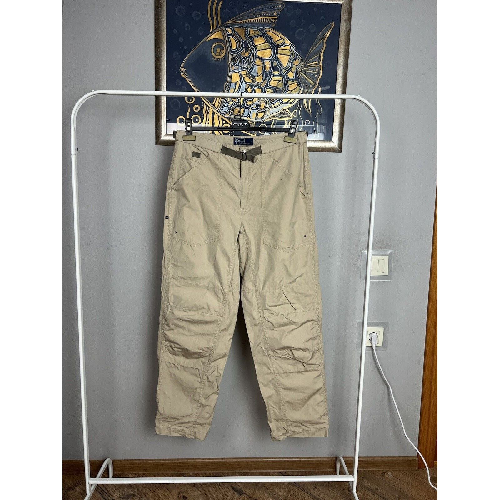 Polo Ralph Lauren Polo Ralph Lauren VTG Men`s Gray Beige Multipocket Cargo Pan Size US 32 / EU 48 - 6 Thumbnail