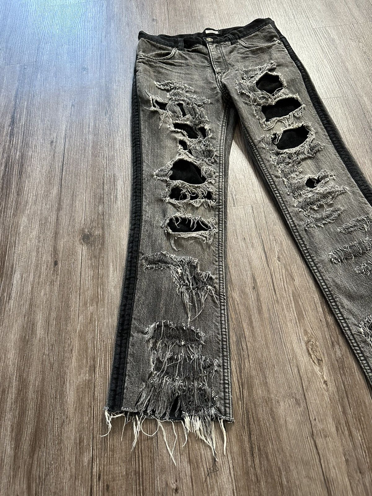 Undercover Undercover AW 02 Crash Denim Jeans Size US 29 - 3 Thumbnail