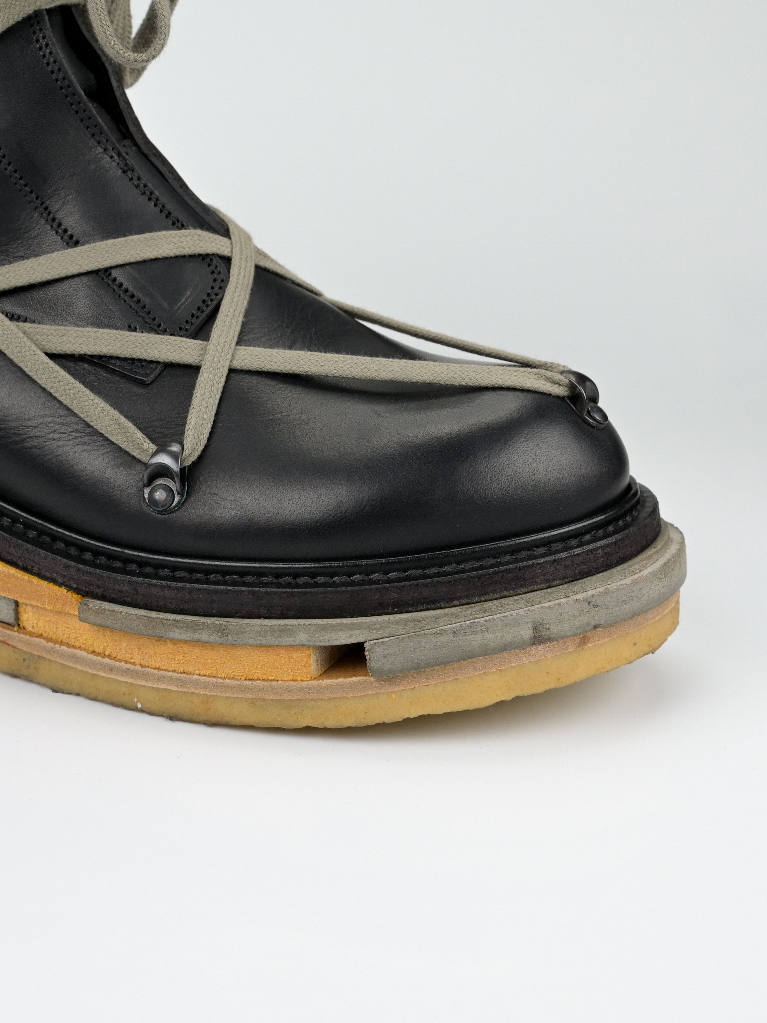 Rick Owens F/W 2017 Glitter Hexagram Creeper Boots Lego Sole Size US 10.5 / EU 43-44 - 18 Thumbnail