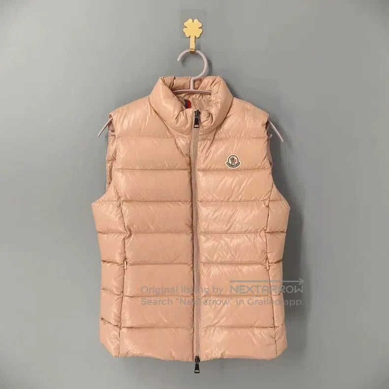 MONCLER Beige Puffer Vest.