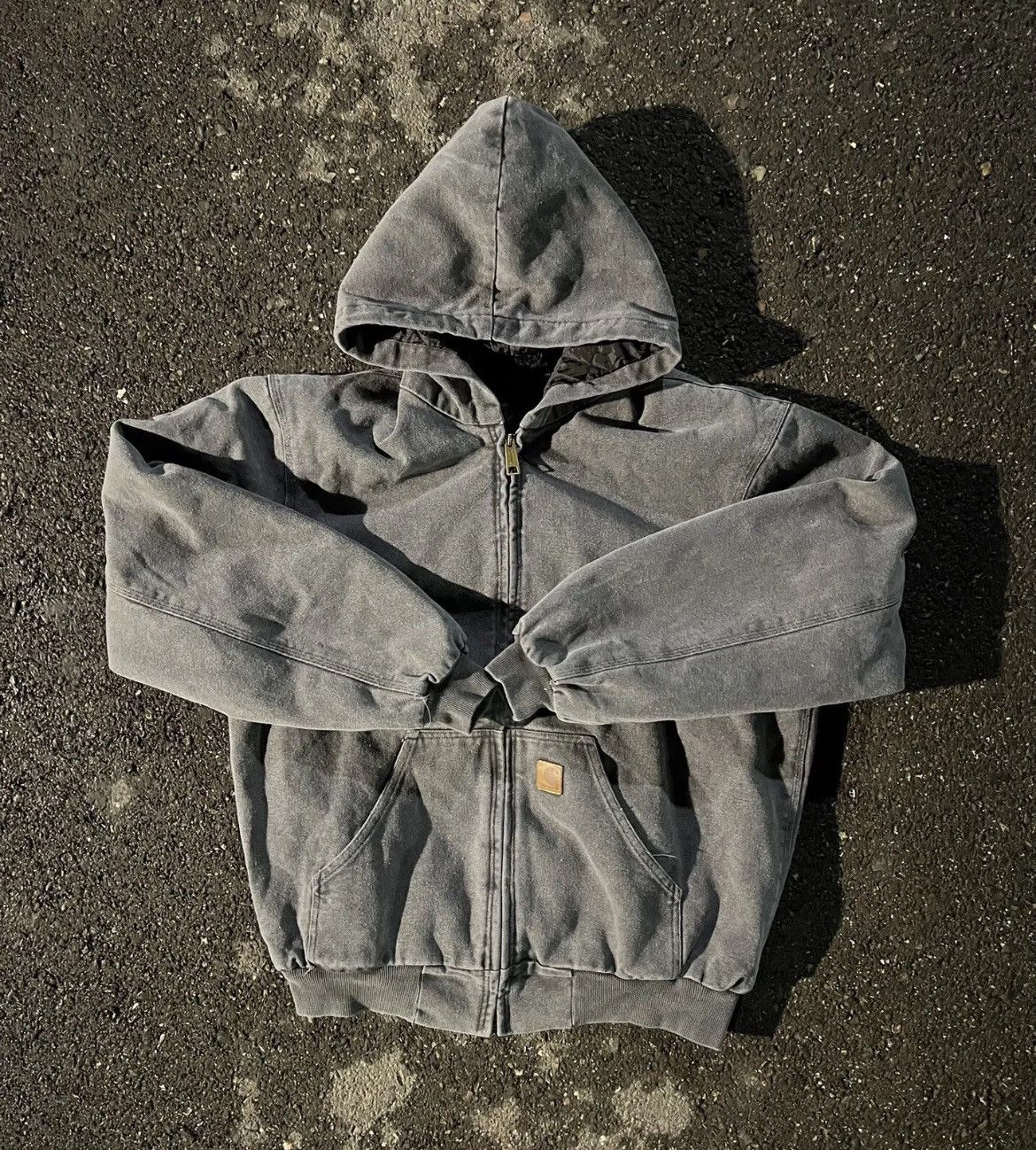Gray Carhartt Vintage Hooded Jacket