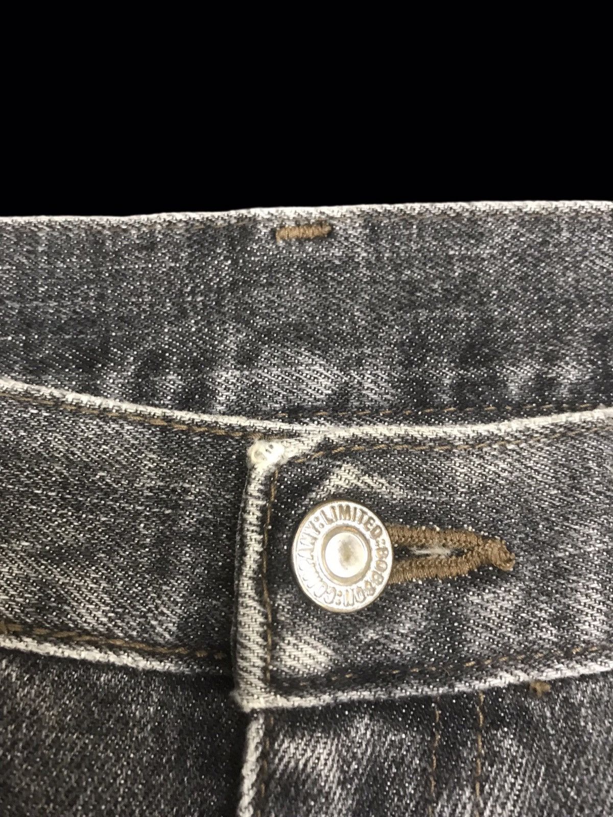 Japanese Brand 💥RELAXED💥BOBSON CHESSKING RELAXED BLACK WASH DENIM F429 Size US 33 - 9 Thumbnail