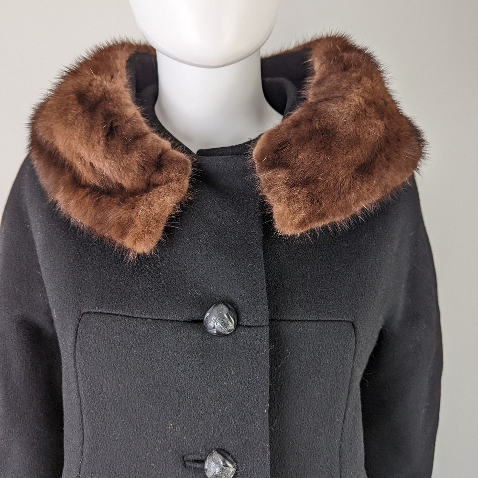 Vintage Vintage 50's/60's Franklin Simon New York Wool Dress Coat Size M / US 6-8 / IT 42-44 - 4 Thumbnail