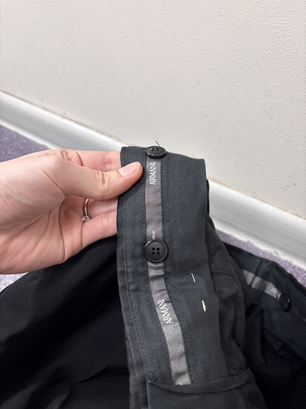 Armani Collezioni Armani Collezioni Women’s Black Tailored Dress Pants Size 30" / US 8 / IT 44 - 10 Thumbnail