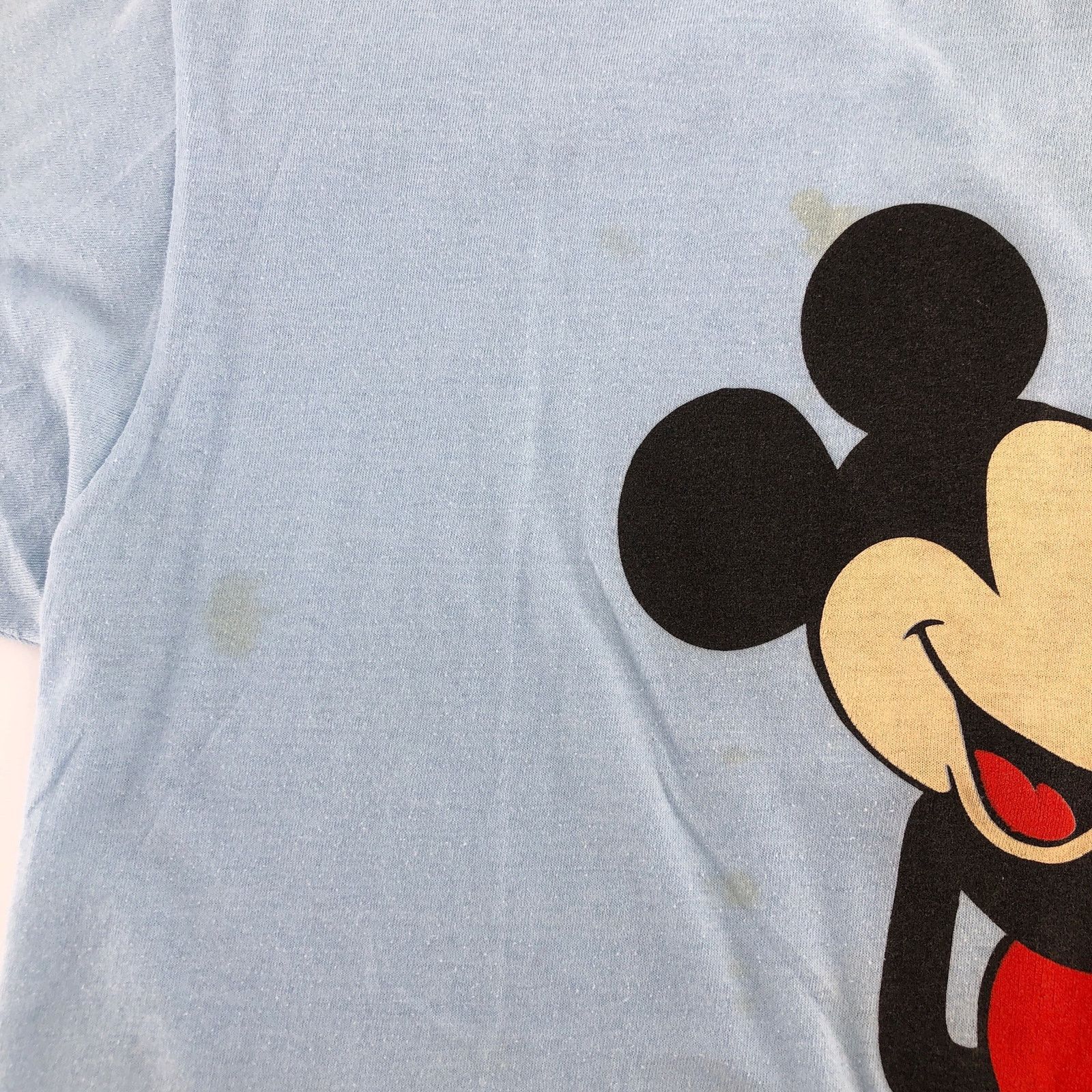 Vintage 80s Mickey Mouse Florida light blue tshirt 1980s vintage Size US L / EU 52-54 / 3 - 6 Thumbnail